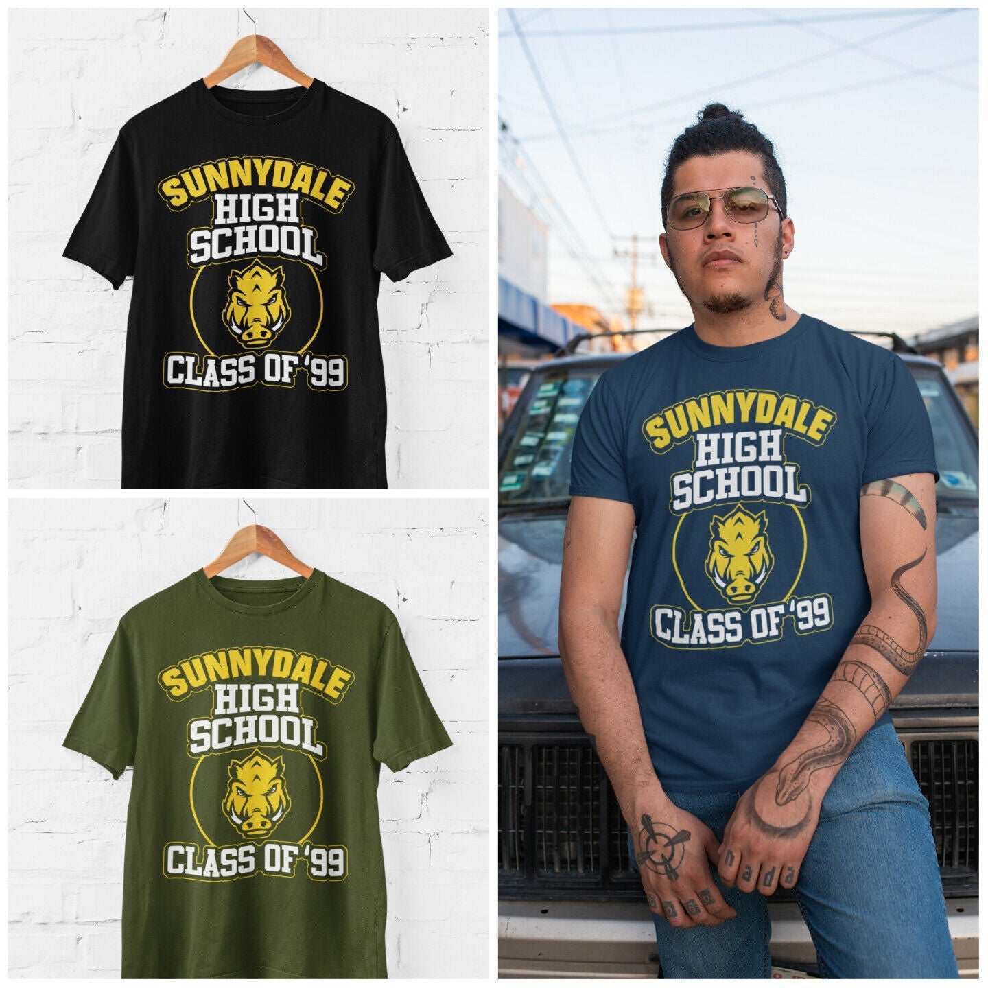 Sunnydale High School Class of 1999 Funny Retro T Shirt Vampire Buffy Galaxy Tees