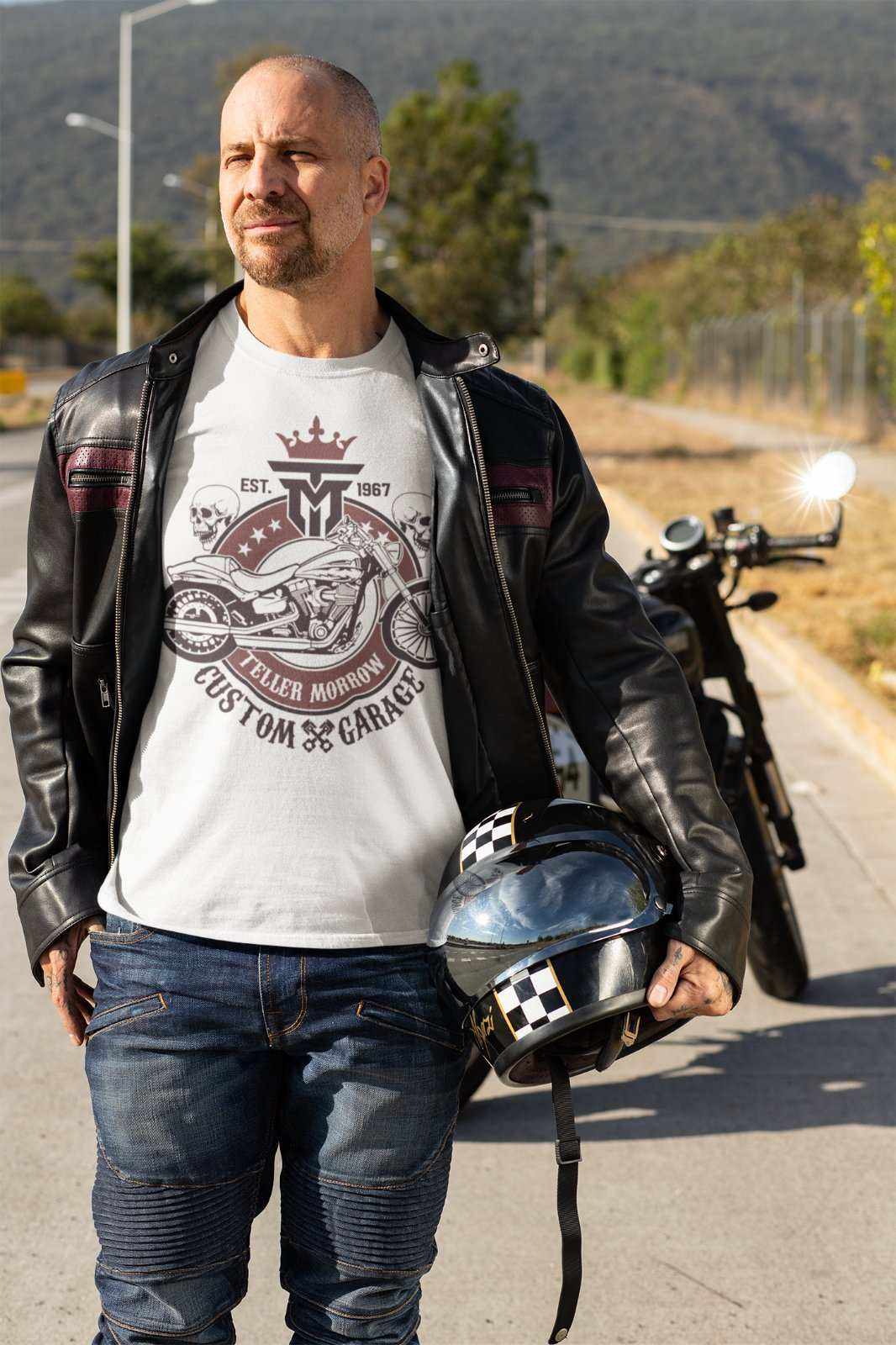 Teller Morrow Custom Garage T Shirt Anarchy of Sons TV Biker MotorcyclGalaxy Tees