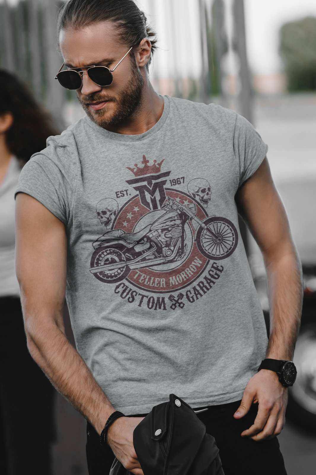 Teller Morrow Custom Garage T Shirt Anarchy of Sons TV Biker MotorcyclGalaxy Tees