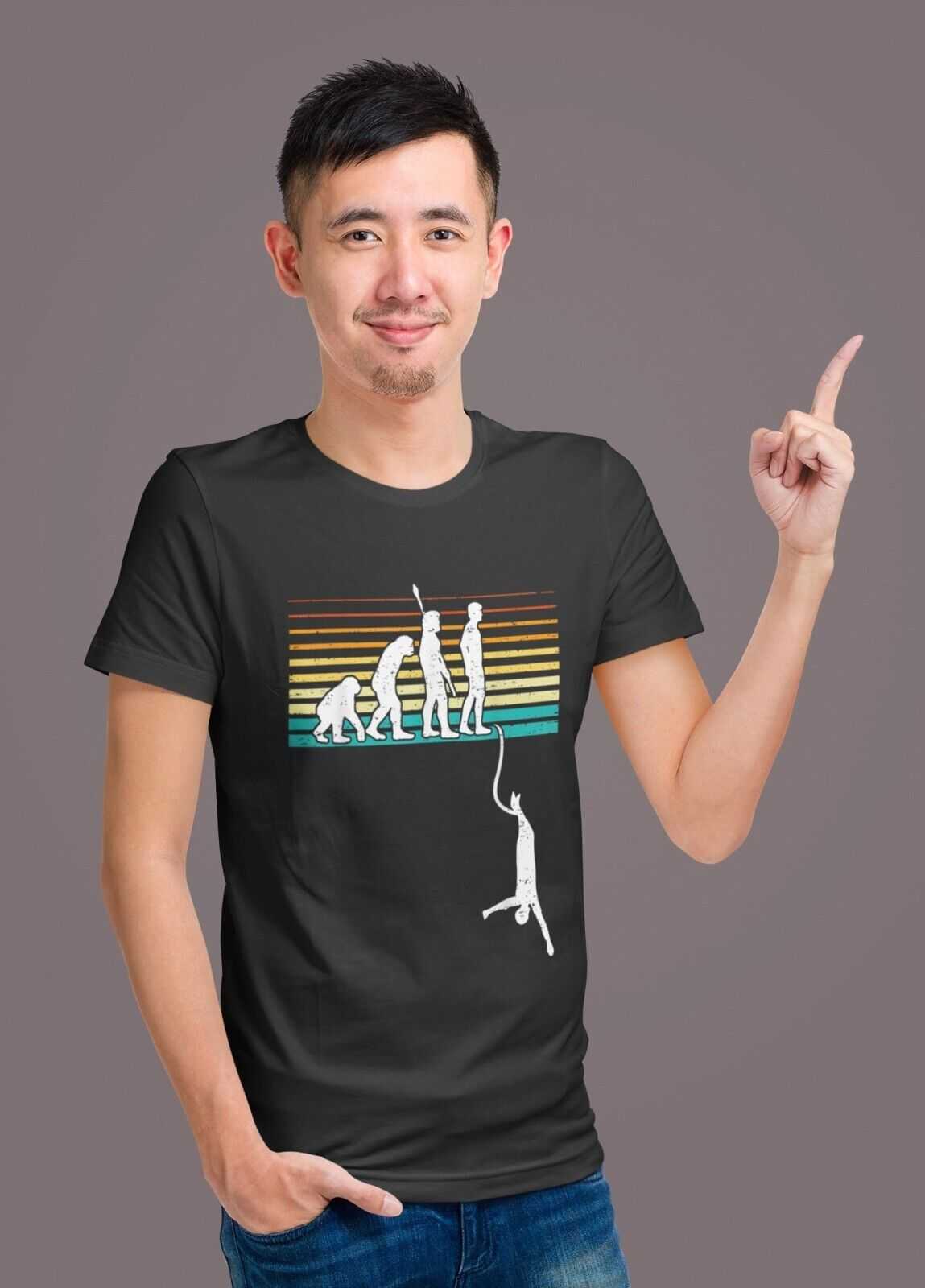 The Evolution of BUNGEE JUMPING Funny Ape To Man Darwin Extreme SportsGalaxy Tees
