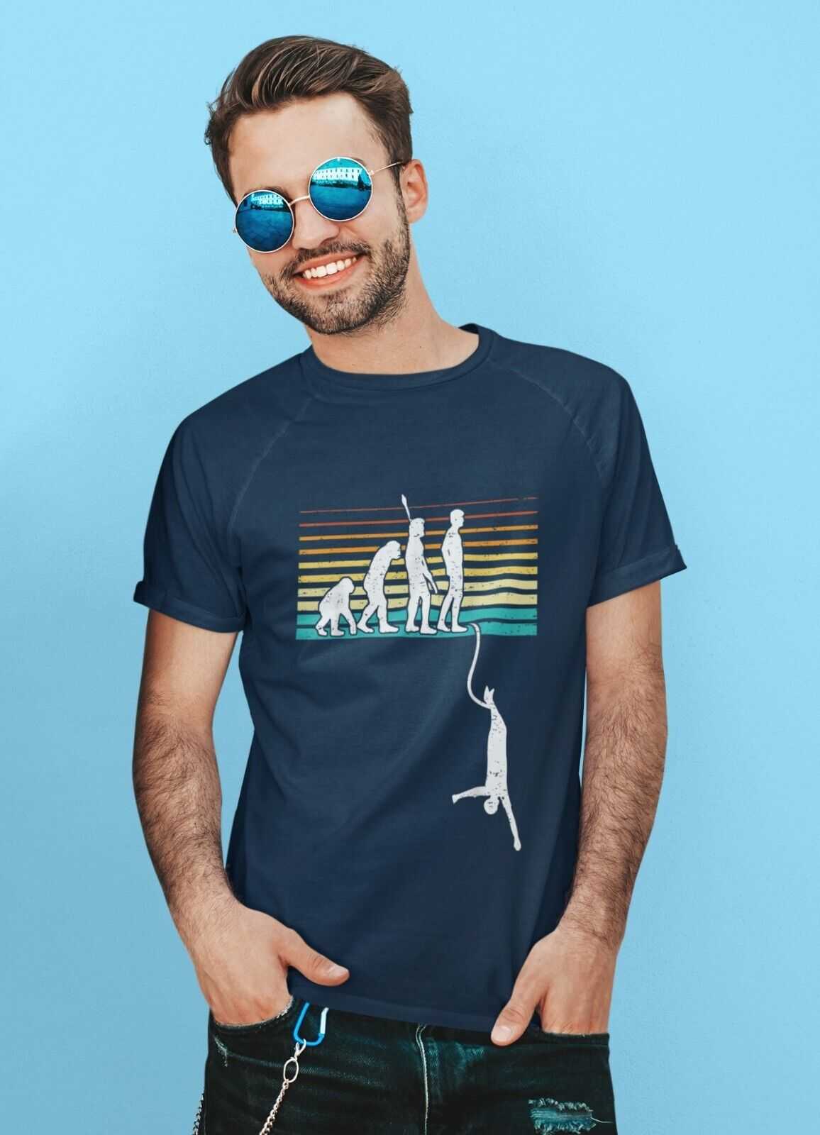 The Evolution of BUNGEE JUMPING Funny Ape To Man Darwin Extreme SportsGalaxy Tees