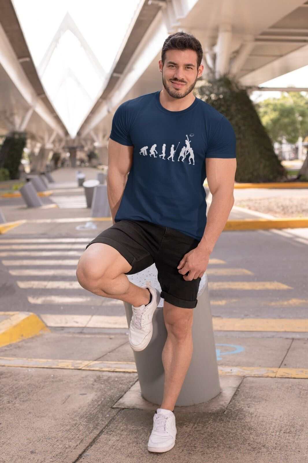 The Evolution of RUGBY T Shirt Ape To Man Darwin Funny Top Gift Idea LGalaxy Tees