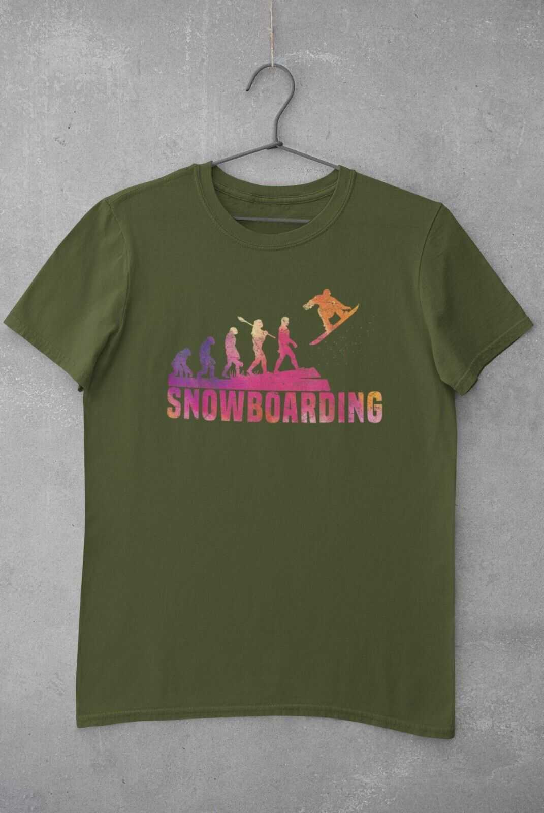 The Evolution of SNOWBOARDING Funny Darwin Snowboarder Winter Sports GGalaxy Tees