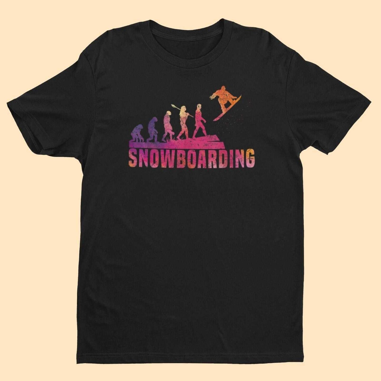 The Evolution of SNOWBOARDING Funny Darwin Snowboarder Winter Sports GGalaxy Tees