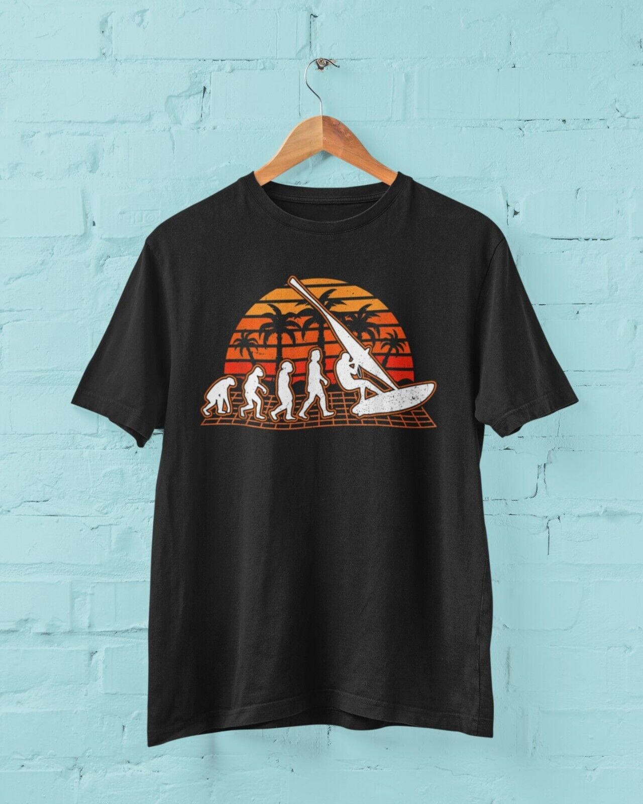 The Evolution of WINDSURFING T Shirt Widsurfing Gift Idea Surfing SurfGalaxy Tees
