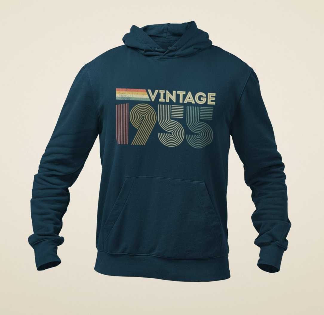 Vintage 1965 Hoodie Perfect 60th Birthday Gift for 2025 Birthdays RetrGalaxy Tees