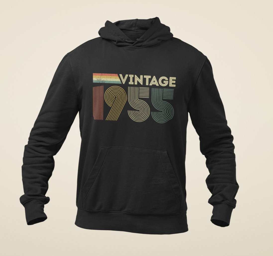 Vintage 1965 Hoodie Perfect 60th Birthday Gift for 2025 Birthdays RetrGalaxy Tees