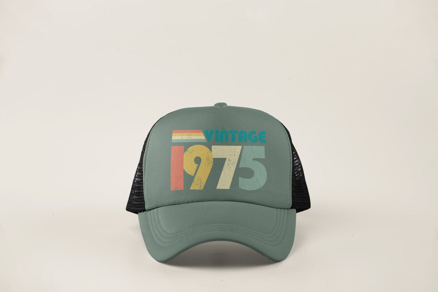Vintage 1975 50th Birthday in 2025 Trucker Style Baseball Cap Retro DeGalaxy Tees