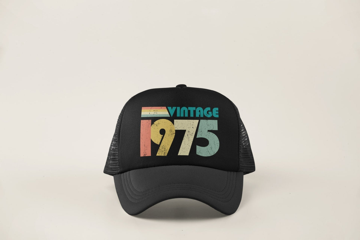 Vintage 1975 50th Birthday in 2025 Trucker Style Baseball Cap Retro DeGalaxy Tees