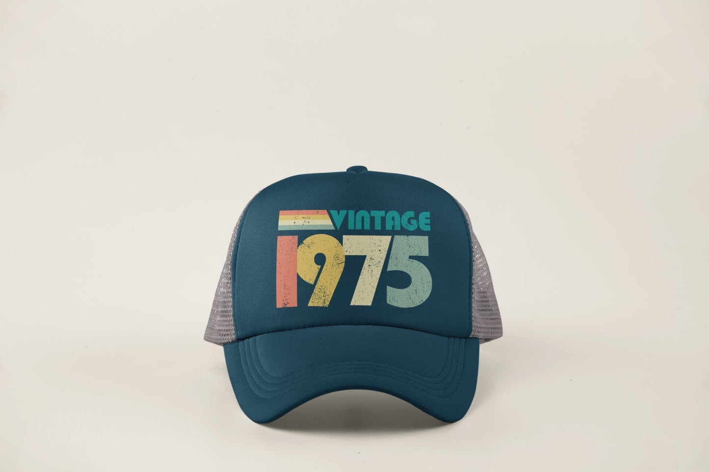 Vintage 1975 50th Birthday in 2025 Trucker Style Baseball Cap Retro DeGalaxy Tees