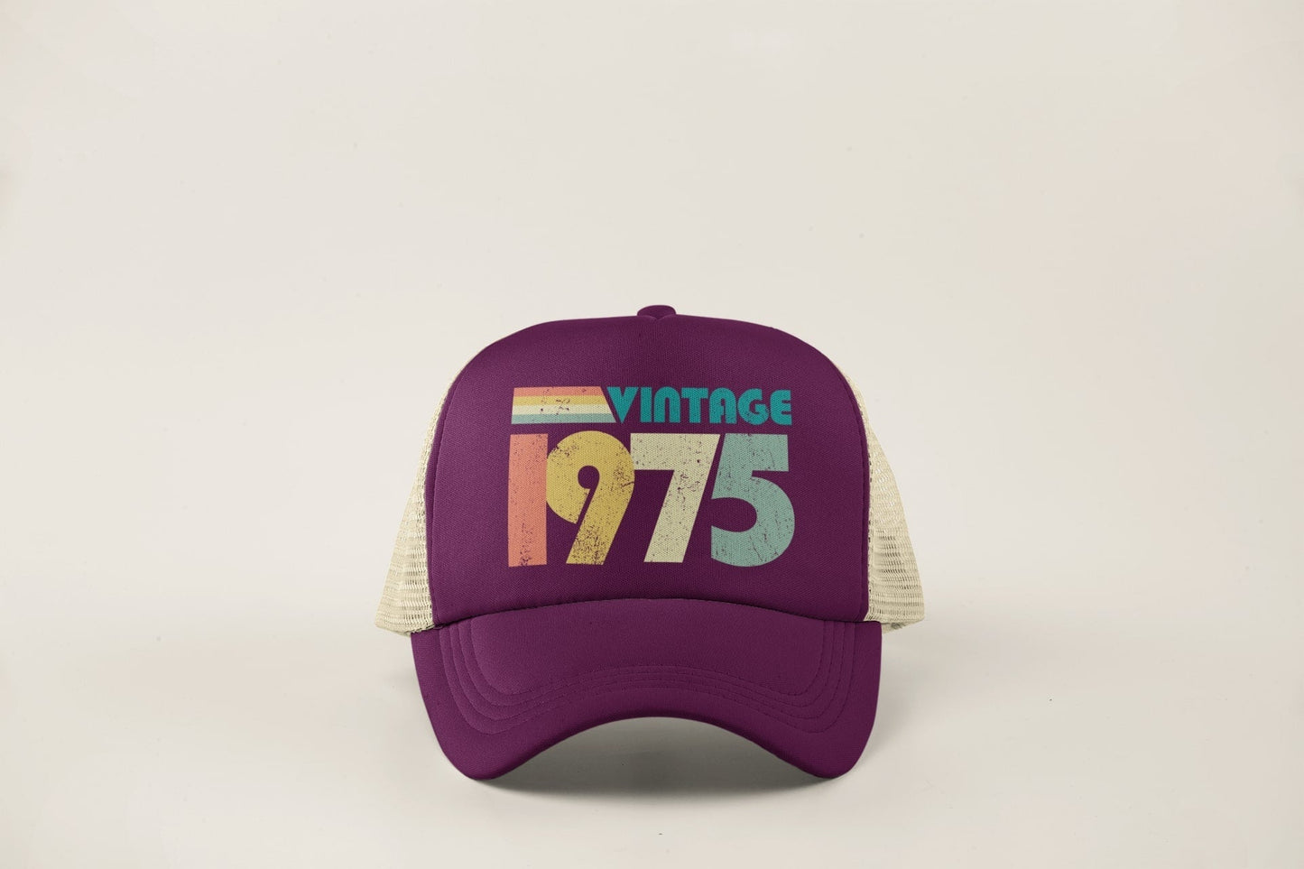 Vintage 1975 50th Birthday in 2025 Trucker Style Baseball Cap Retro DeGalaxy Tees