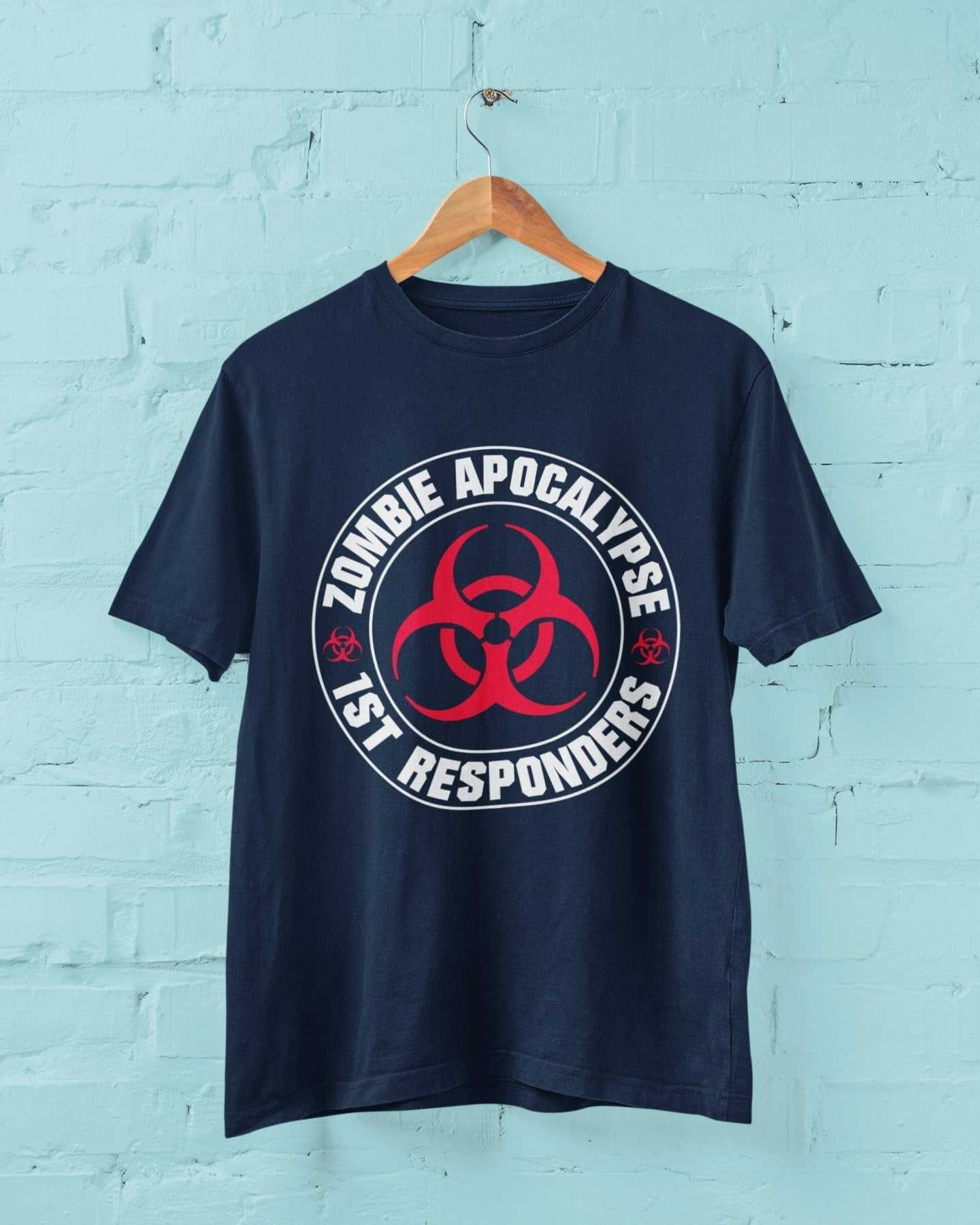 ZOMBIE APOCALYPSE FIRST RESPONDERS Funny T Shirt Gaming Gamers Horror Galaxy Tees