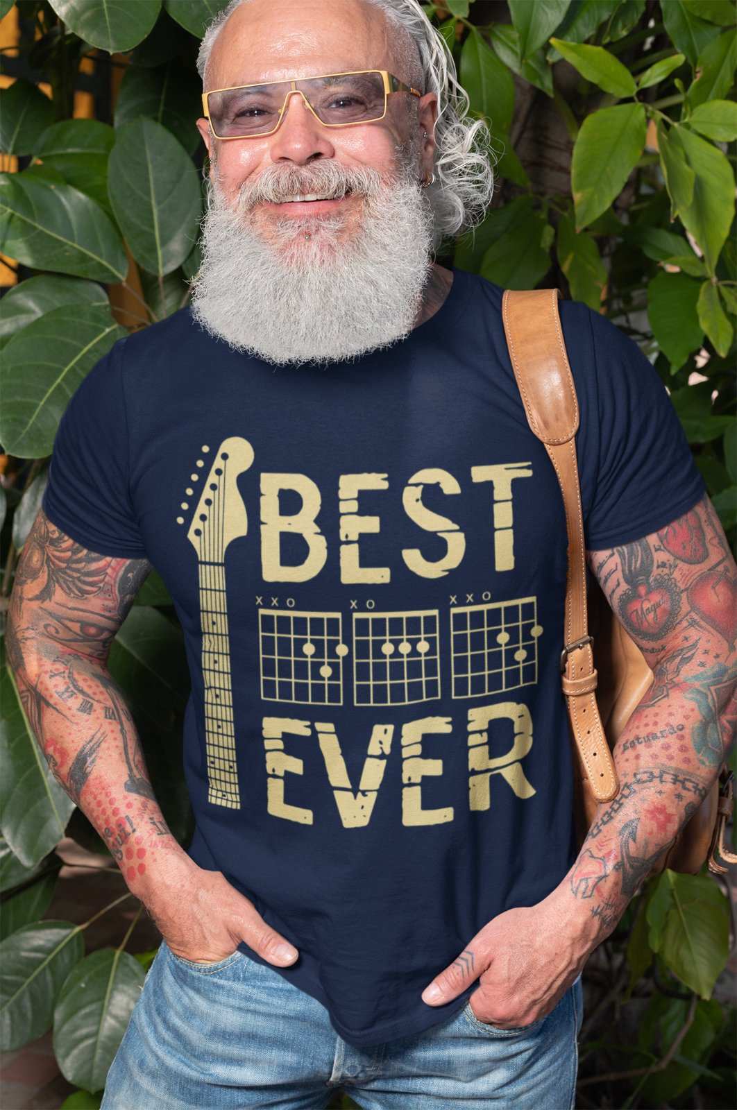 Best Dad Ever DAD in Chords Tab Guitar T-Shirt Fathers Day Gift Guitarist T-Shirt