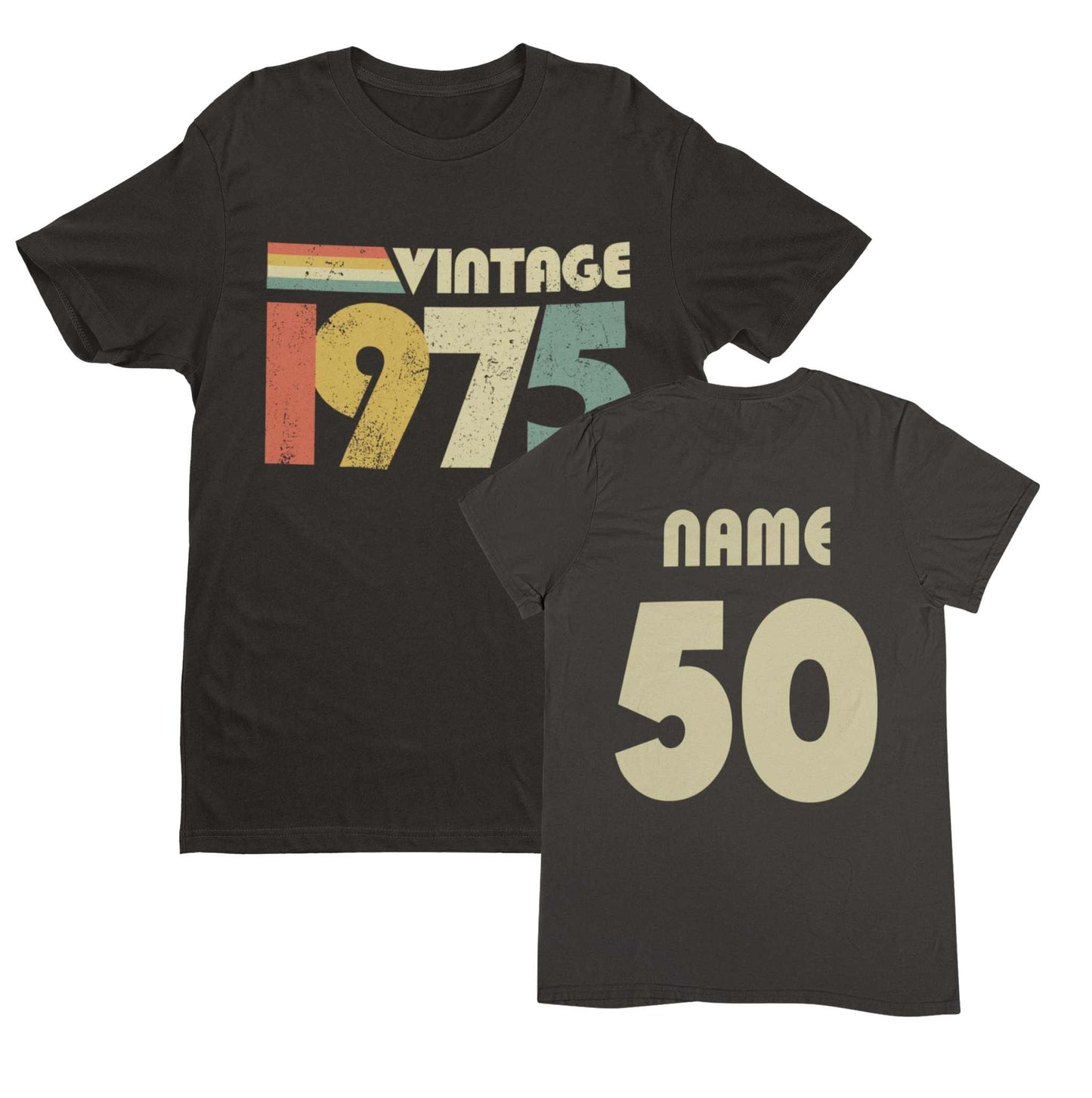 Galaxy Tees Men's Personalised 50th Birthday in 2025 T Shirt Vintage 1Galaxy Tees