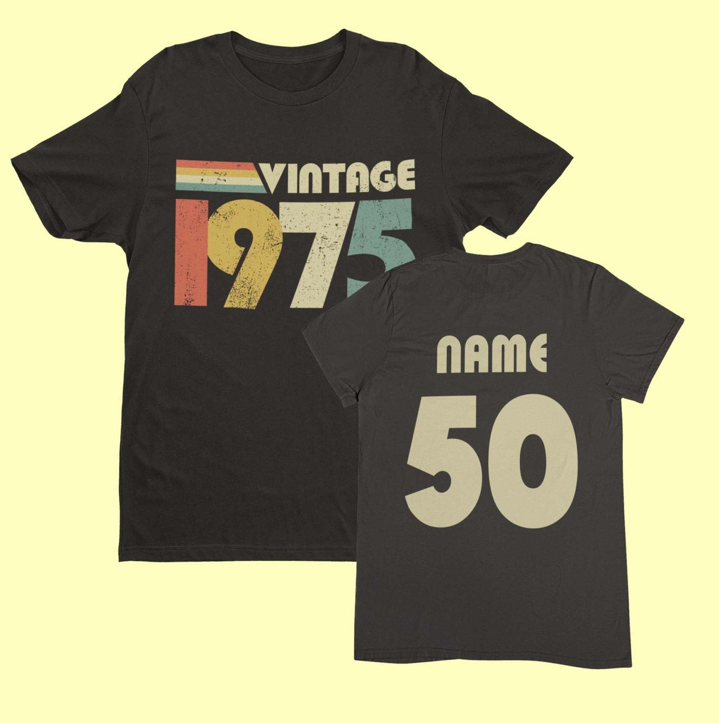 Galaxy Tees Men's Personalised 50th Birthday in 2025 T Shirt Vintage 1Galaxy Tees
