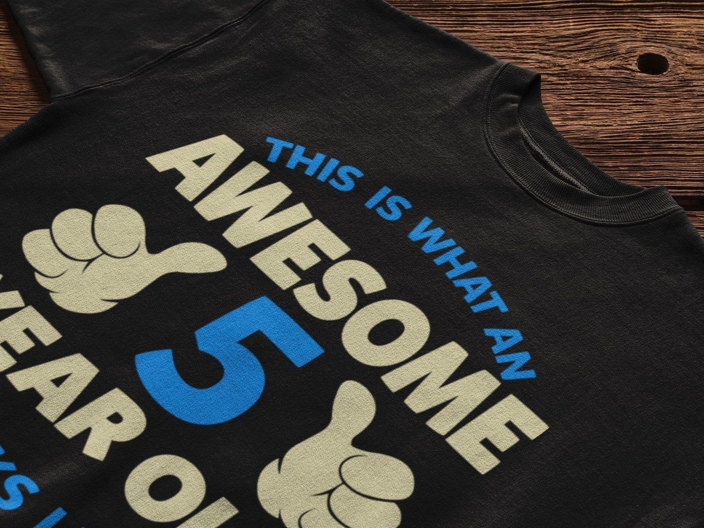 Galaxy Tees kids' T-shirt size guide for Boys' Awesome 5 Year Old Birthday T-Shirt