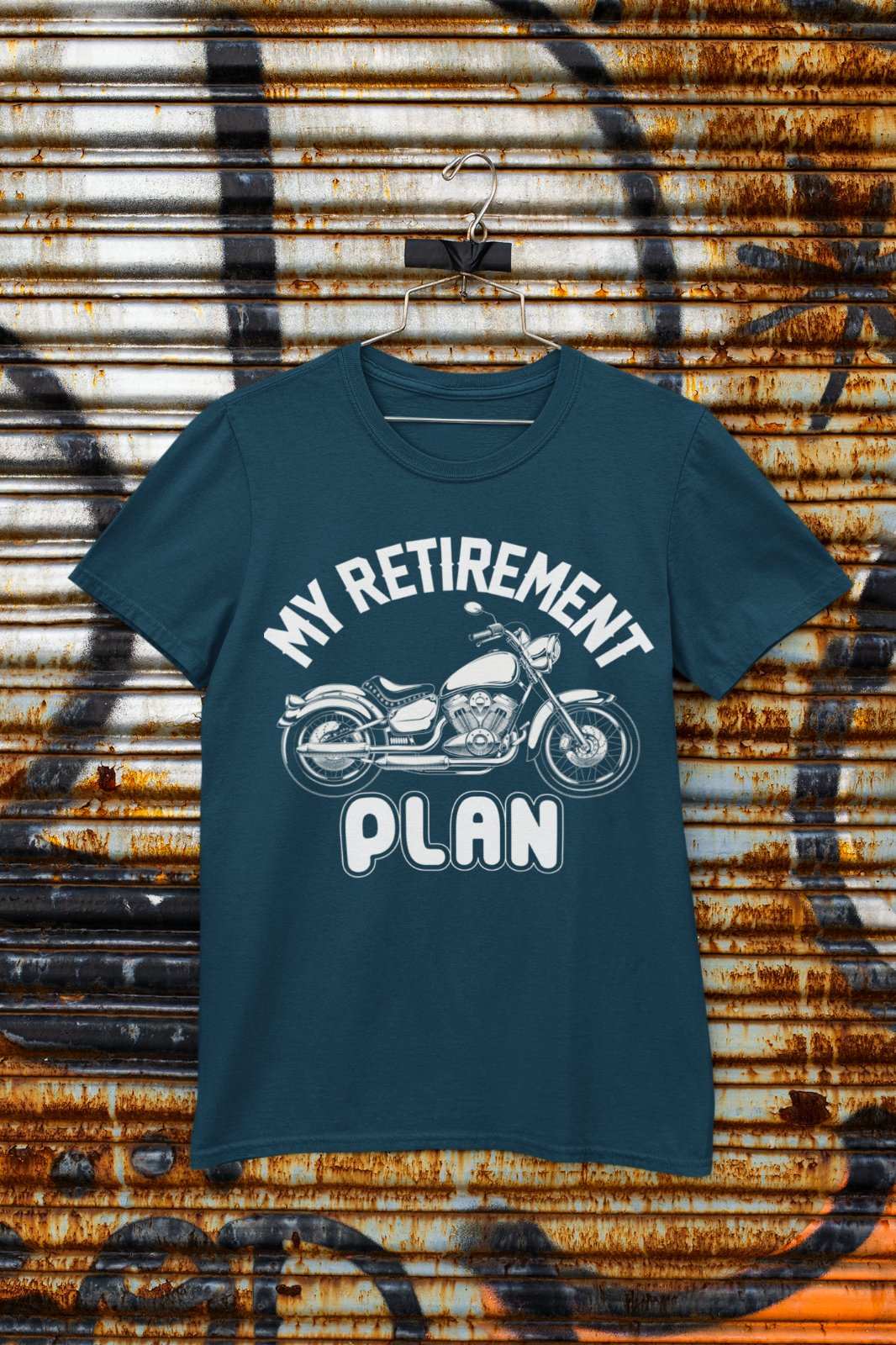 Funny Biker T-Shirt My Retirement Plan Motorcycle Gift Dad Grandad Uncle T-Shirt