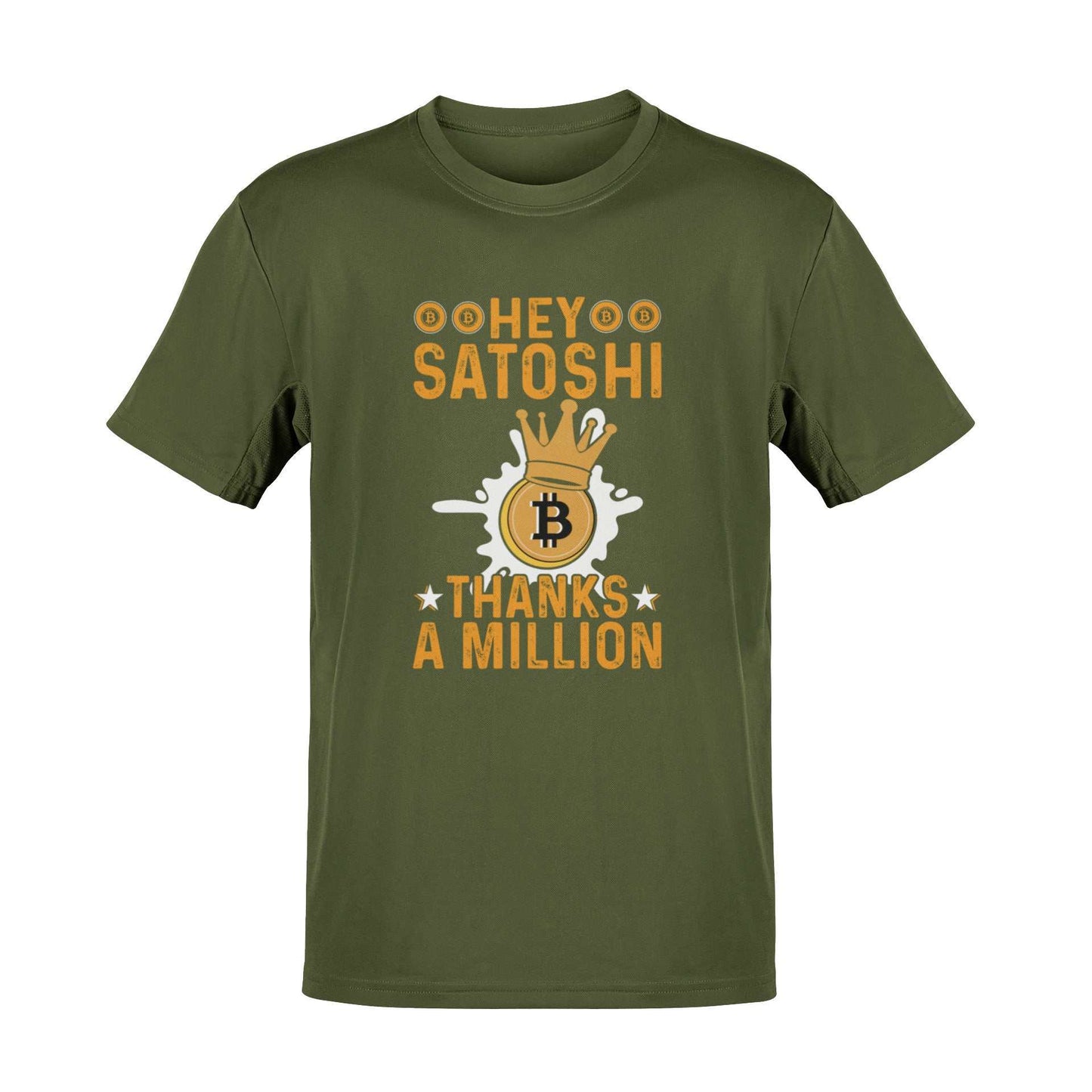 Hey Satoshi Thanks a Million Bitcoin T-Shirt - Crypto Trader Tee Gift Galaxy Tees