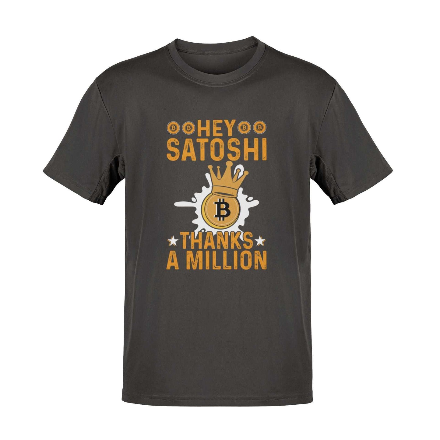 Hey Satoshi Thanks a Million Bitcoin T-Shirt - Crypto Trader Tee Gift Galaxy Tees