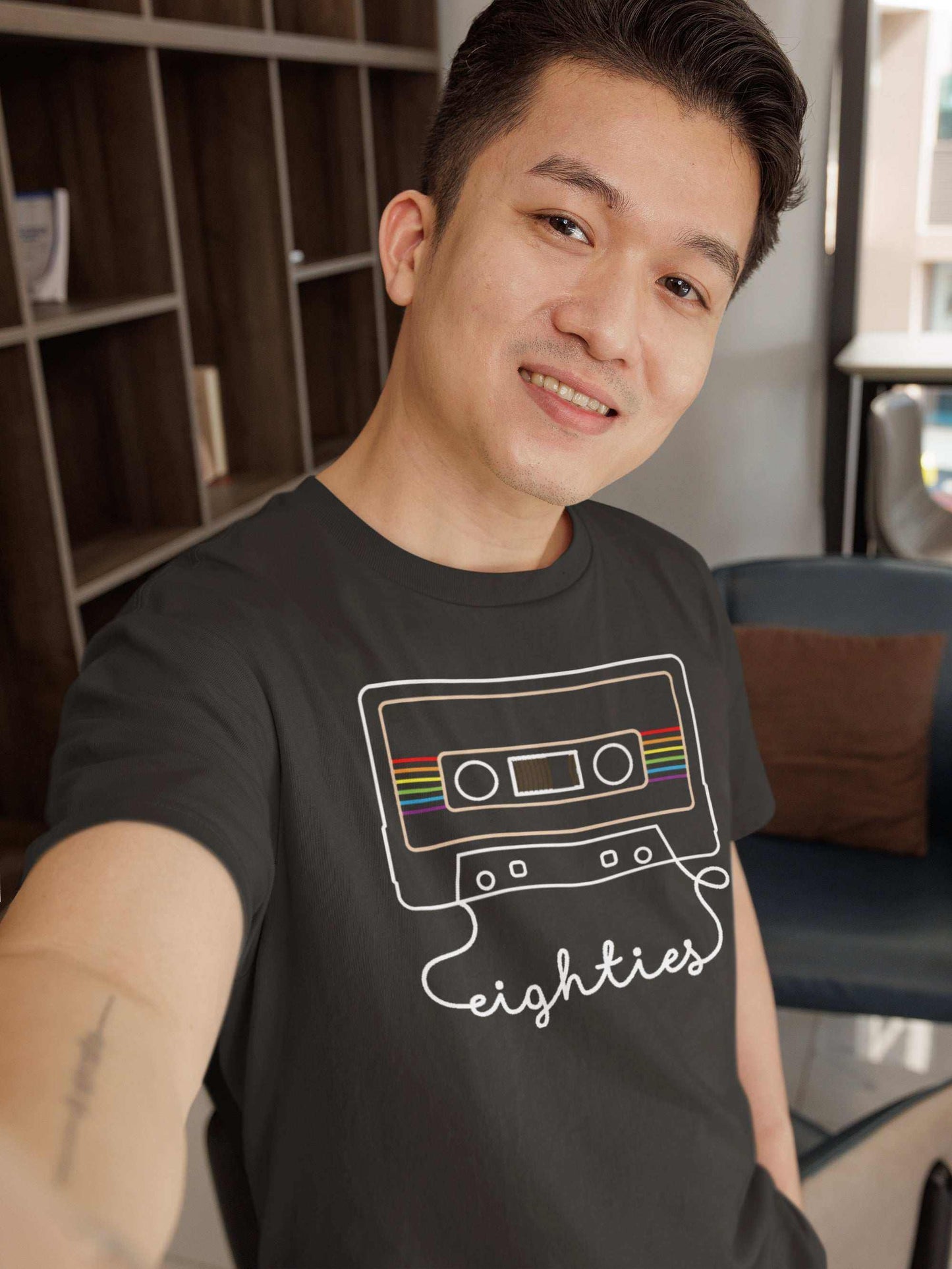 Retro Eighties Cassette Tape Graphic T-Shirt - Nostalgic 80s Style Tee