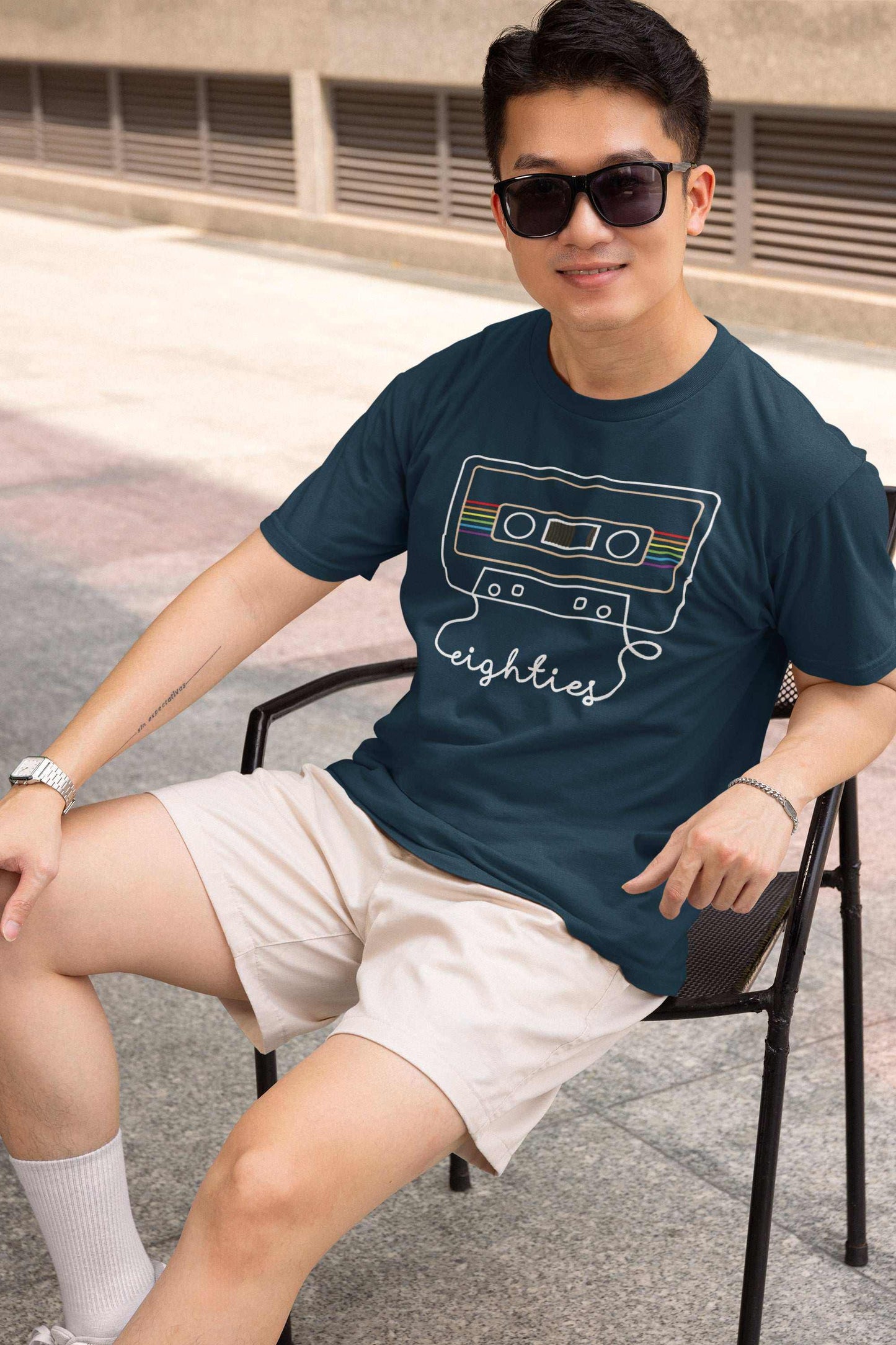 Retro Eighties Cassette Tape Graphic T-Shirt - Nostalgic 80s Style Tee