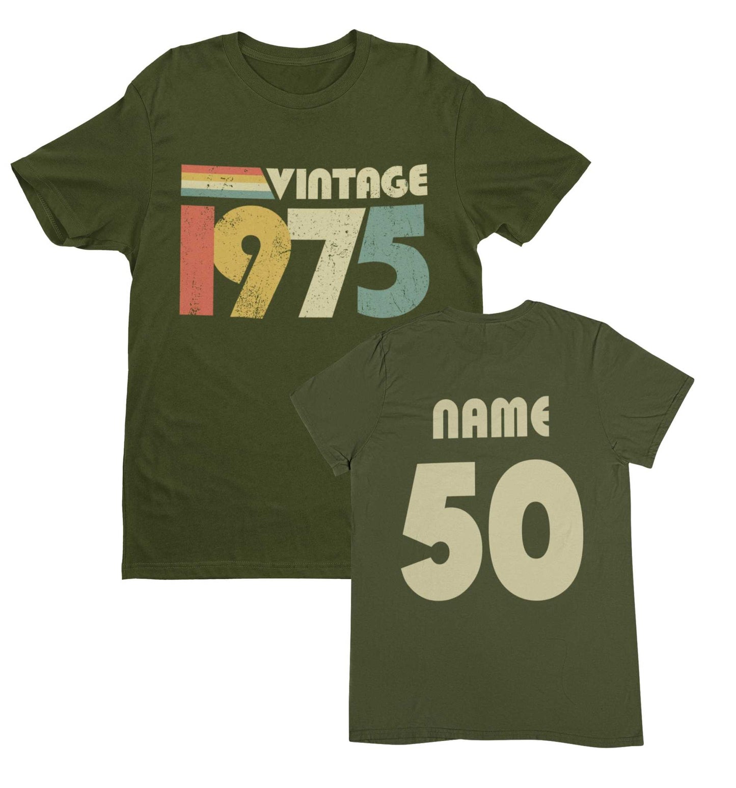 Galaxy Tees Men's Personalised 50th Birthday in 2025 T Shirt Vintage 1Galaxy Tees