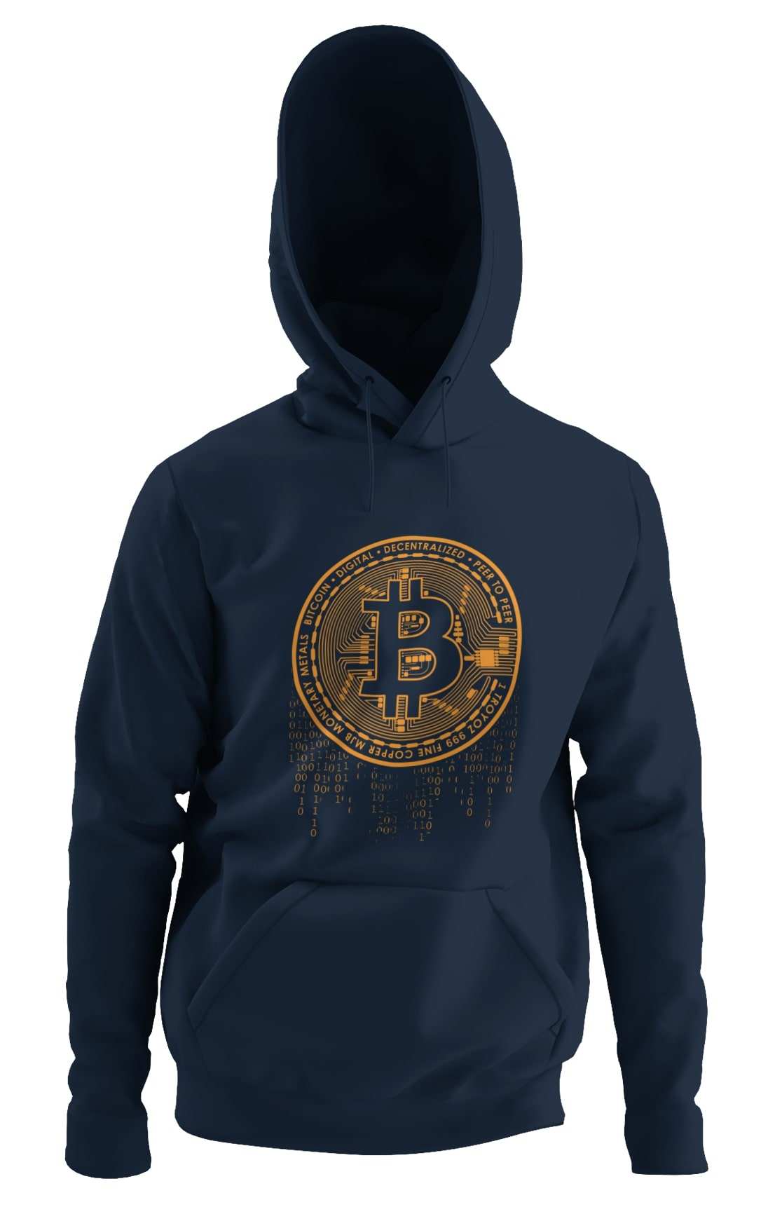 Bitcoin Crypto Hoodie – Digital Currency Dripping Logo SweatshirtGalaxy Tees