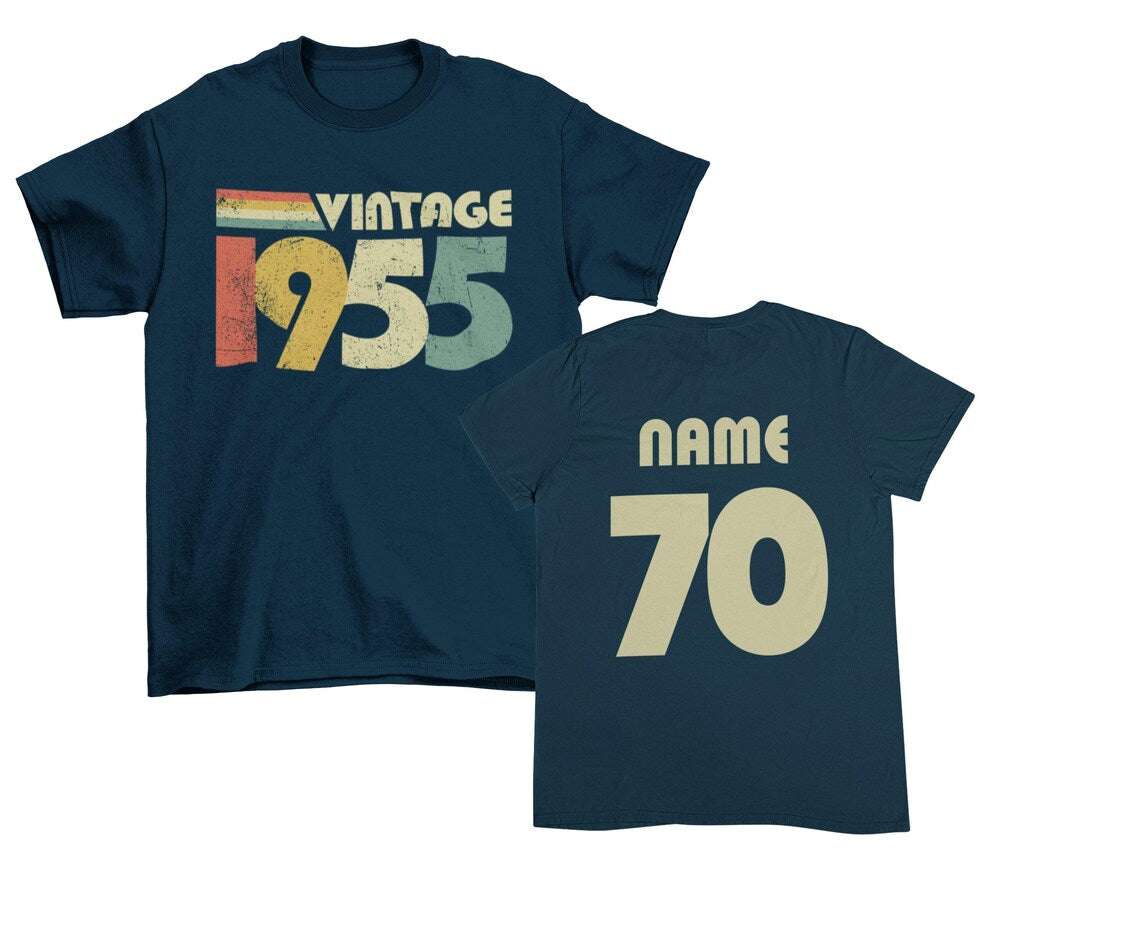 Galaxy Tees Men's Personalised 70th Birthday in 2025 T Shirt Vintage 1Galaxy Tees