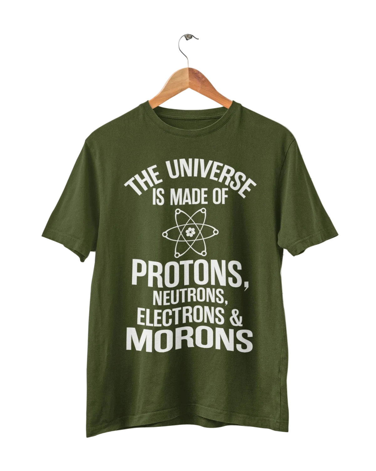 Protons Neutrons Electrons and Morons T-Shirt, ordering and care information