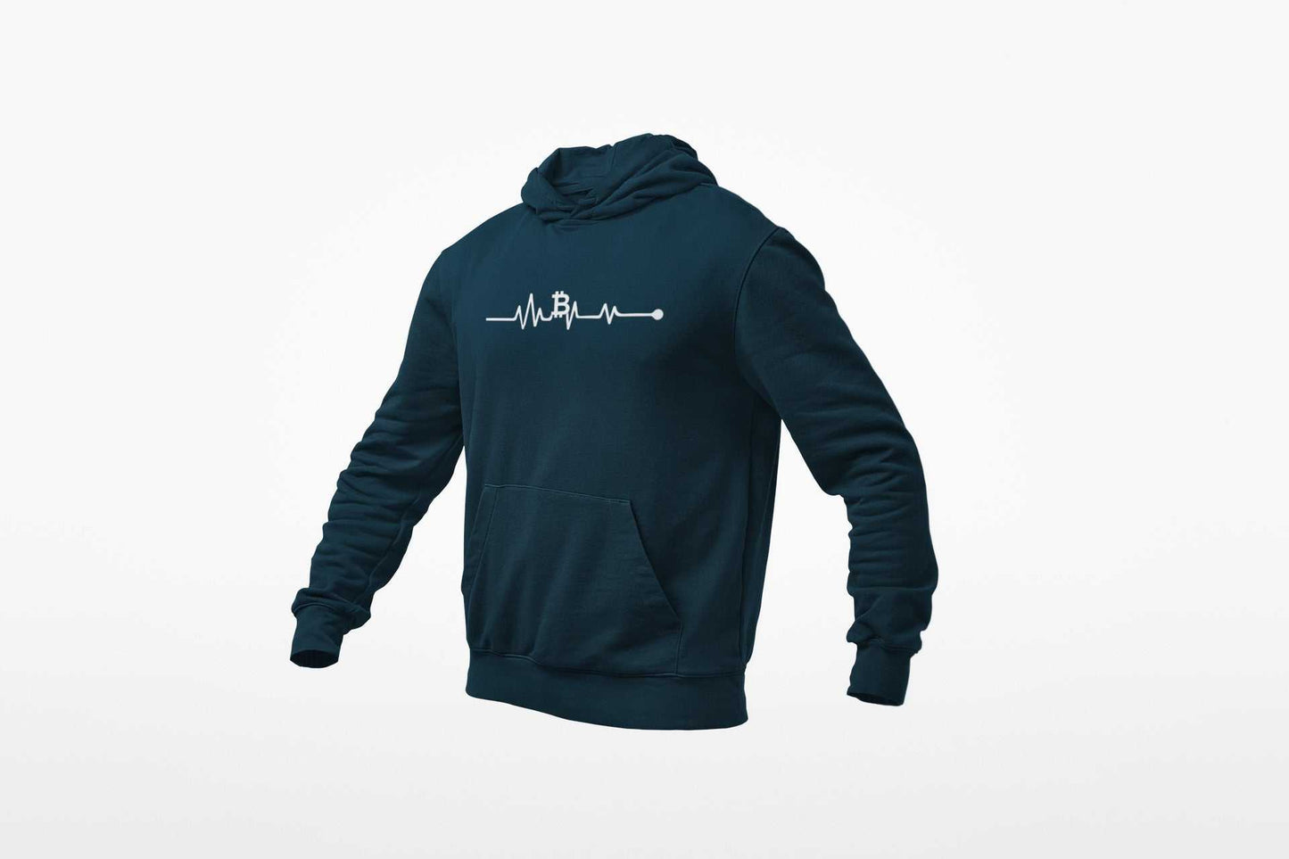 Bitcoin ECG Heartbeat Hoodie - Crypto Traders & Blockchain EnthusiastsGalaxy Tees