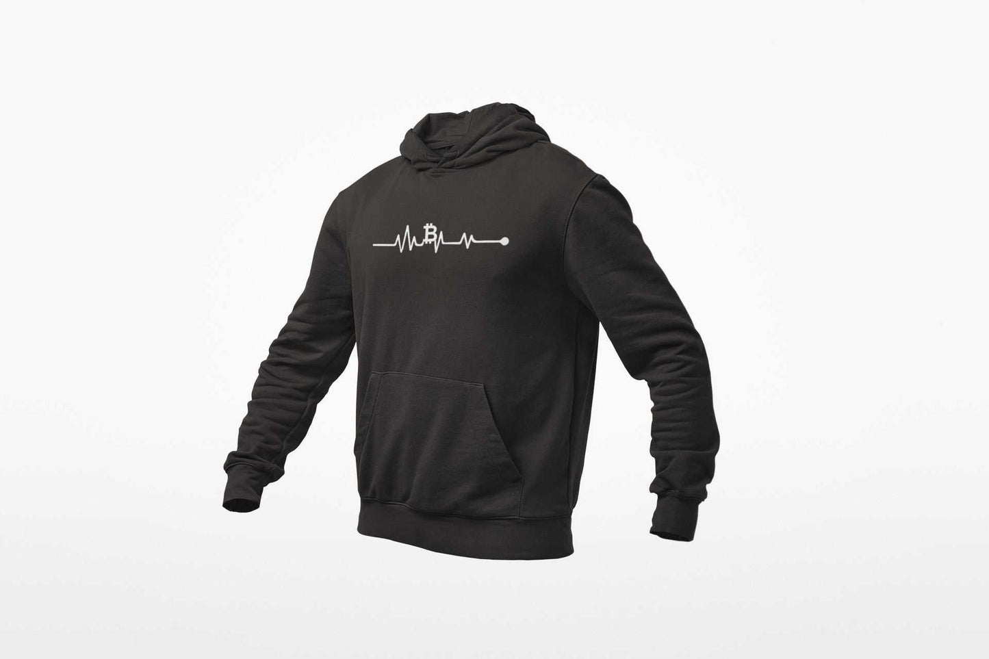 Bitcoin ECG Heartbeat Hoodie - Crypto Traders & Blockchain EnthusiastsGalaxy Tees