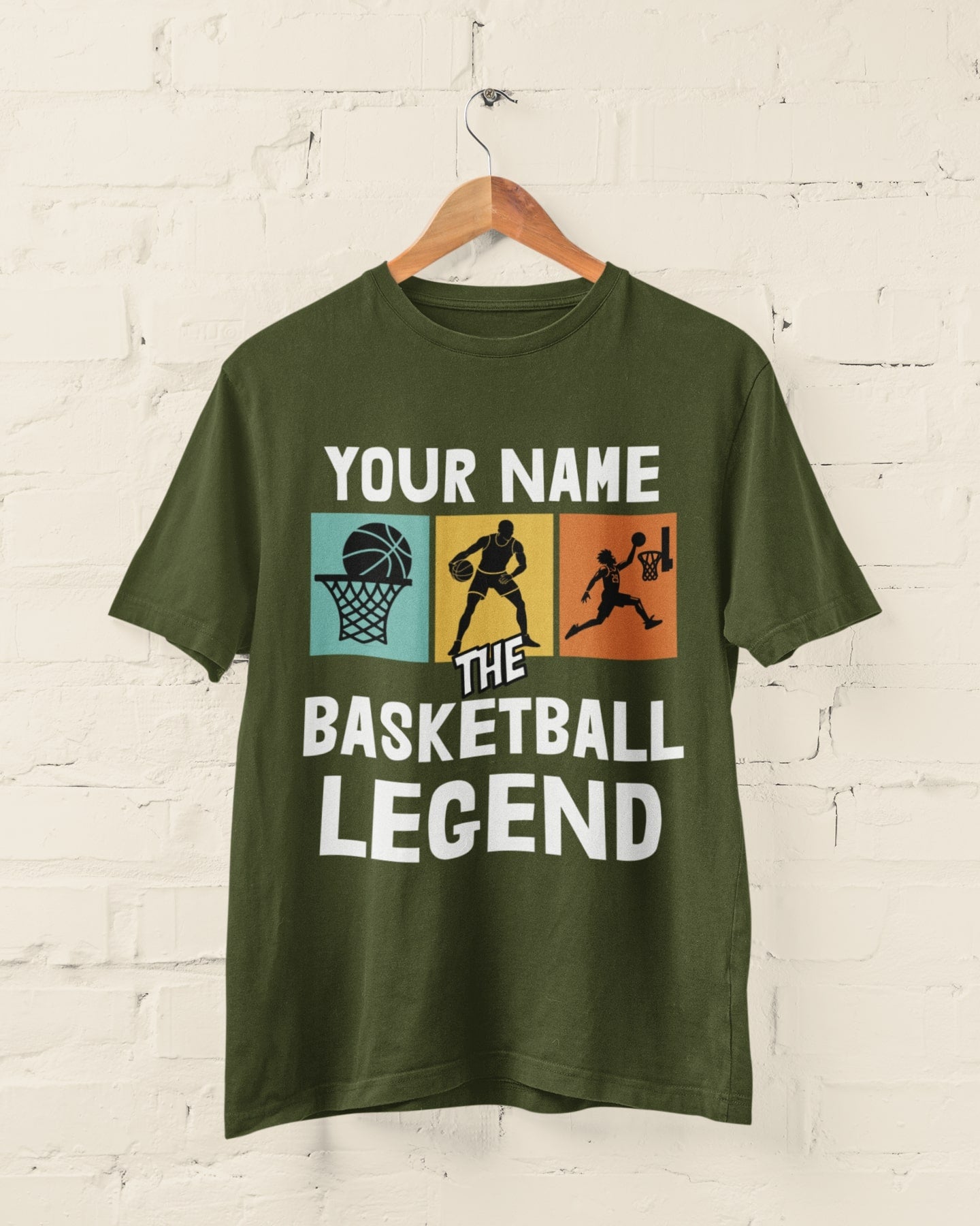 Your Name – The Basketball Legend Personalised T‑Shirt (Unisex S–6XL)