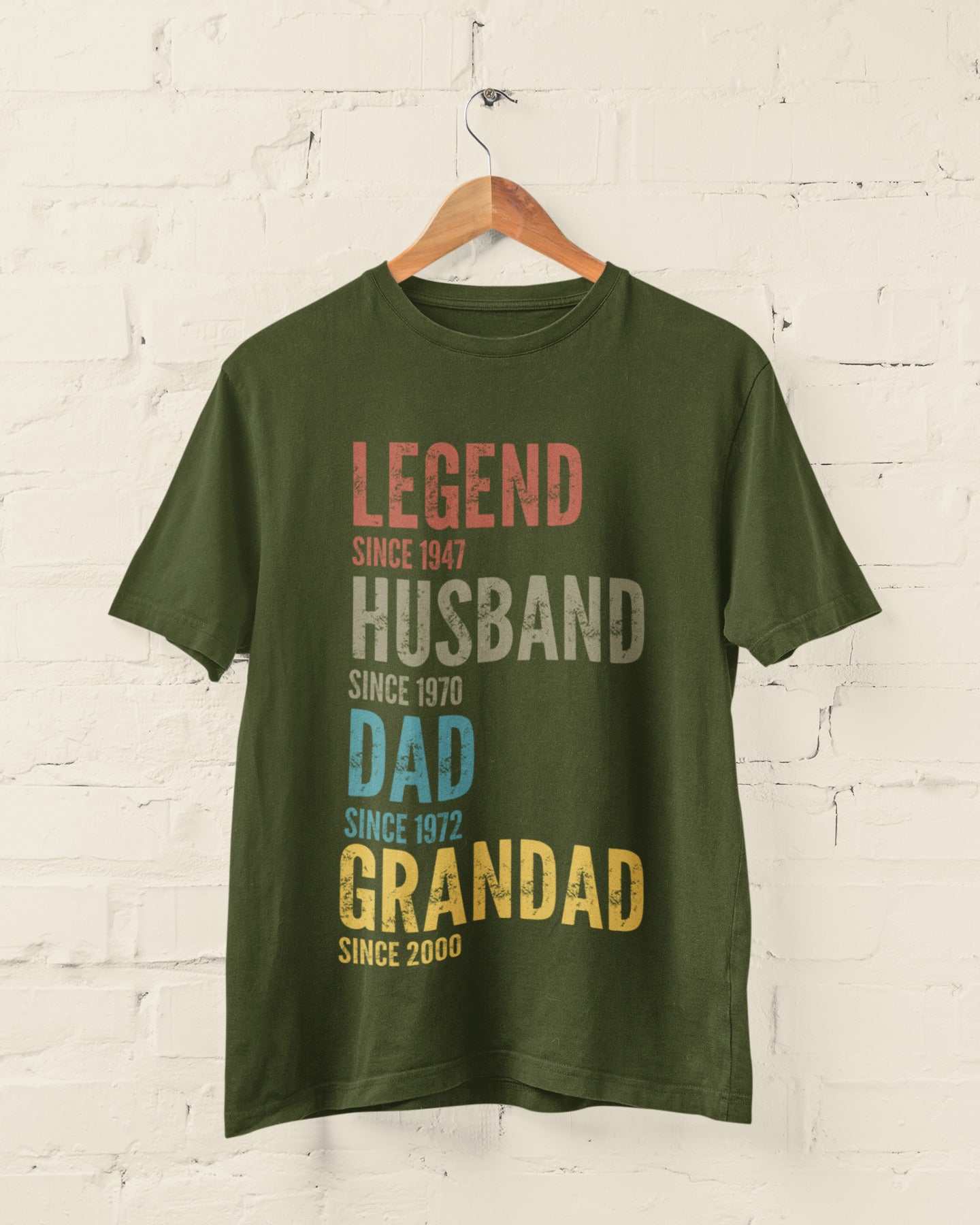 Personalised Grandad, Dad, Husband, Legend T-Shirt – Customisable Gift