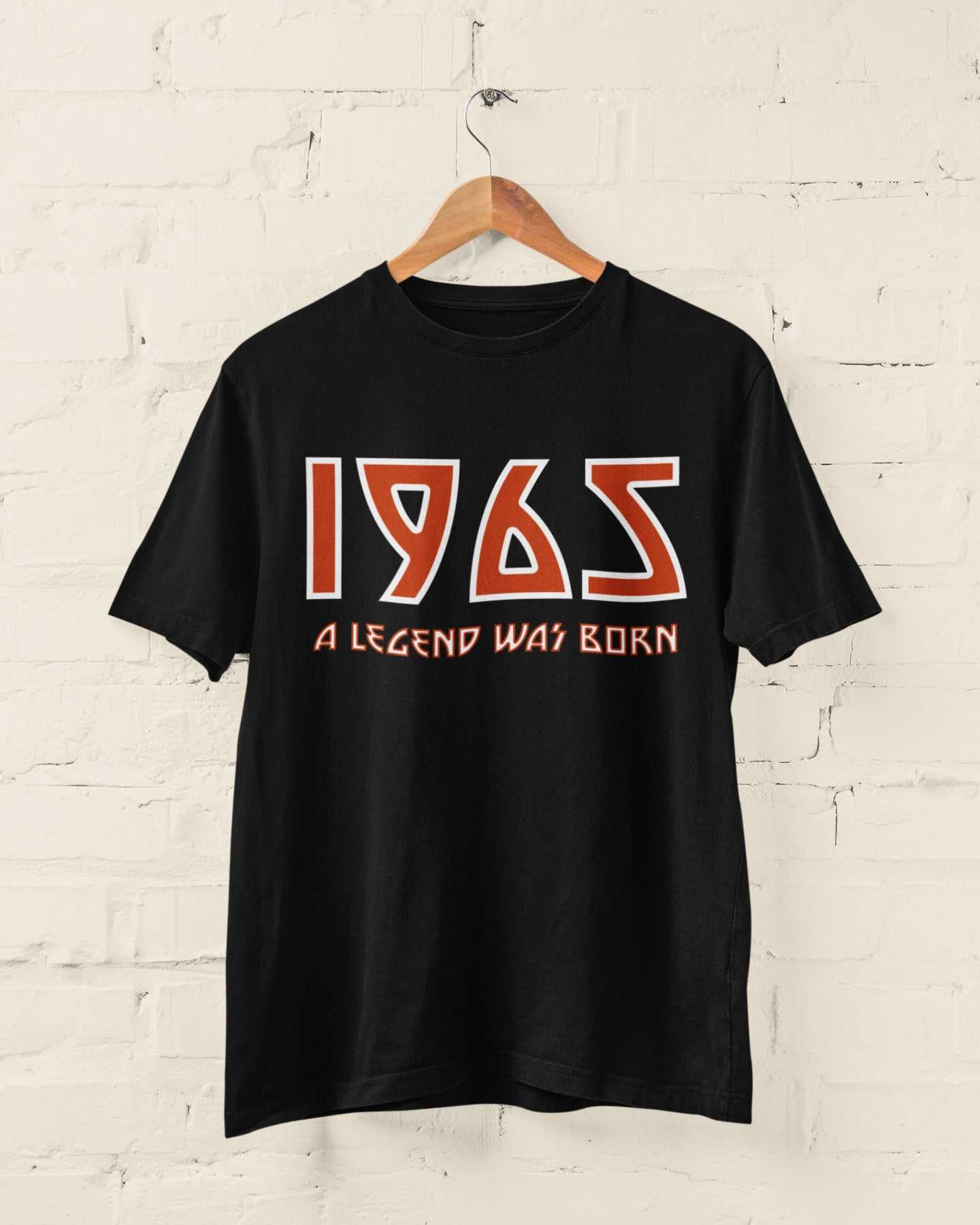 Galaxy Tees Men's 60th T Shirt 1965 A Legend Was Born With Name on BacGalaxy Tees