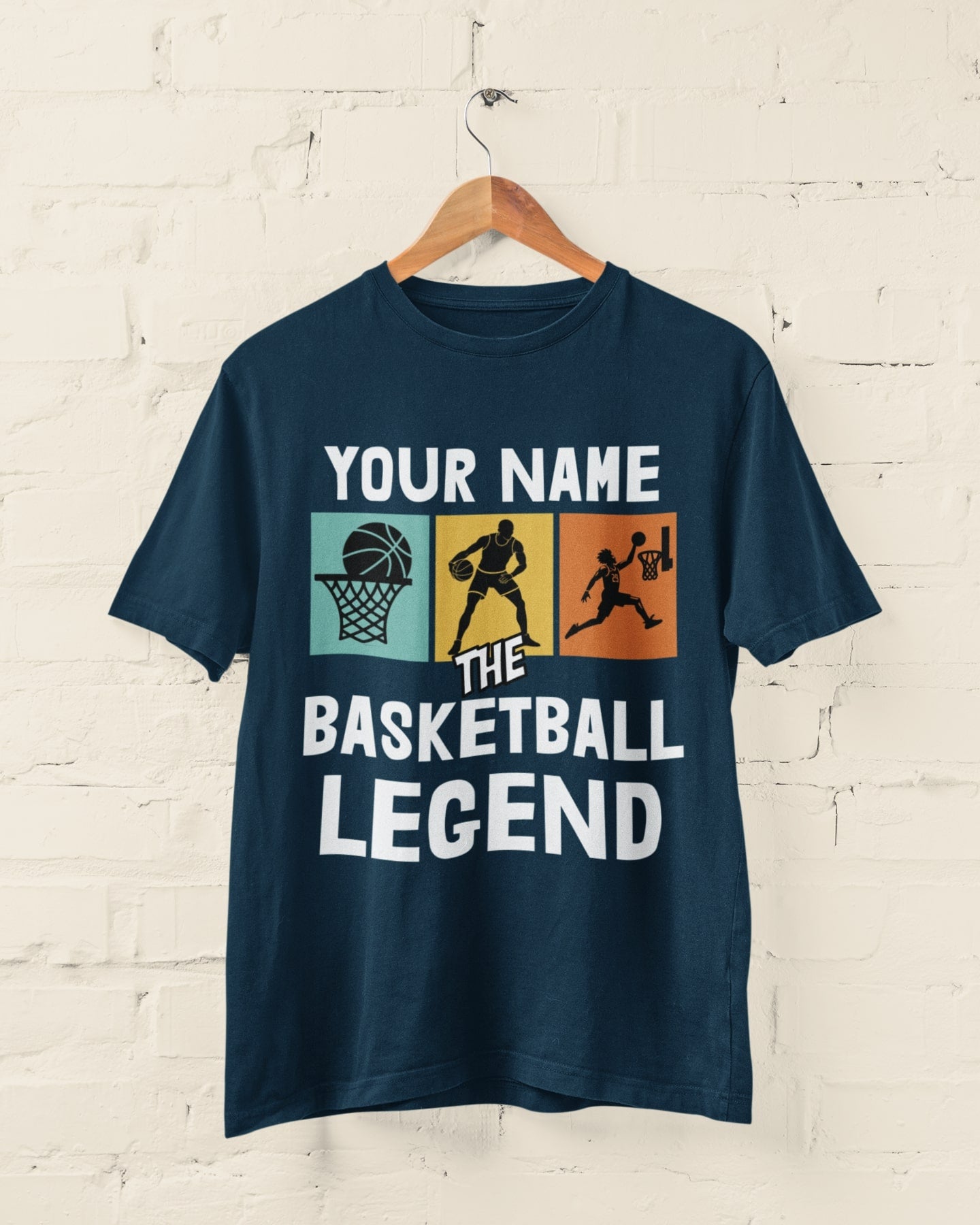 Your Name – The Basketball Legend Personalised T‑Shirt (Unisex S–6XL)