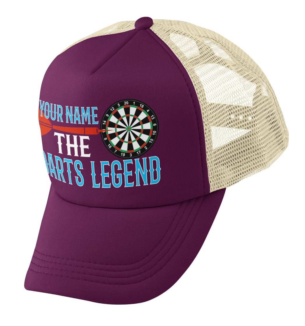 Novelty Personalised DARTS Trucker Baseball Cap Your Name The Darts Legend