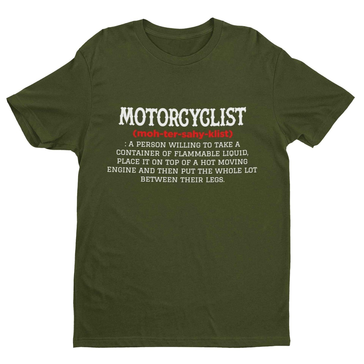 MOTORCYCLIST Dictionary Definition Funny Biker T-Shirt Gift Motorbike Lover T-Shirt