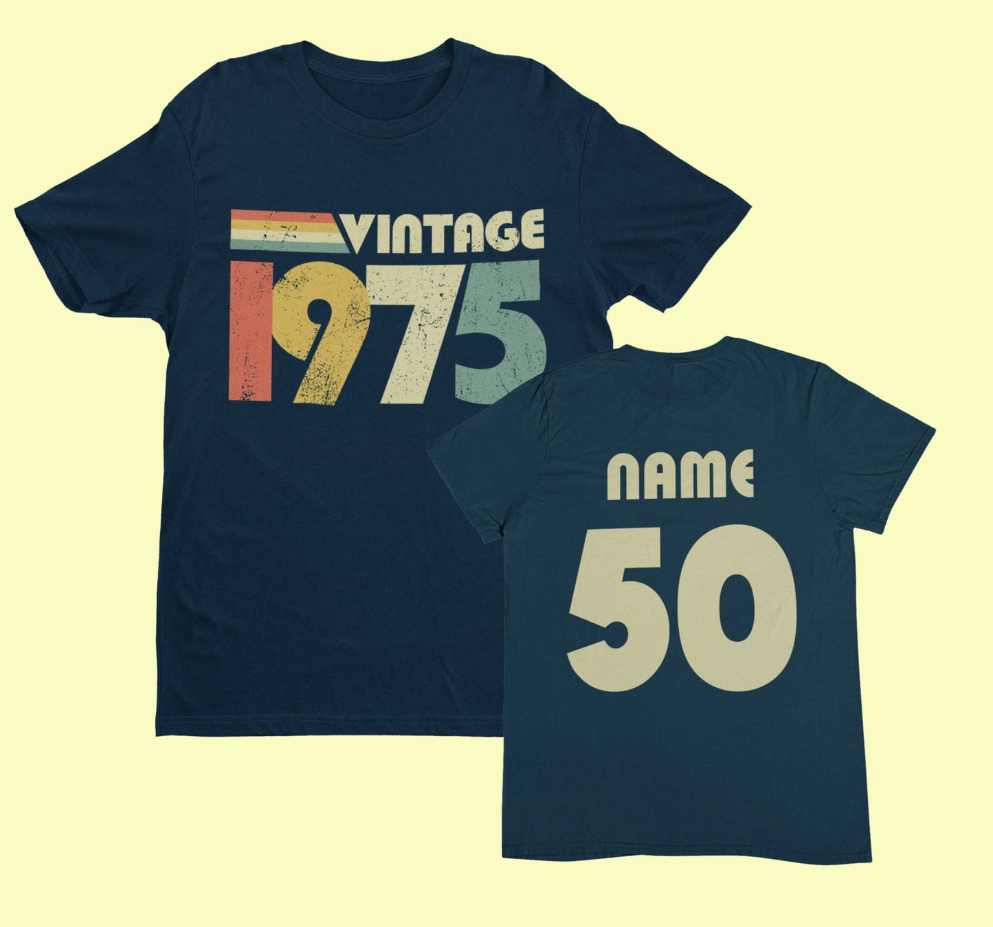 Galaxy Tees Men's Personalised 50th Birthday in 2025 T Shirt Vintage 1Galaxy Tees