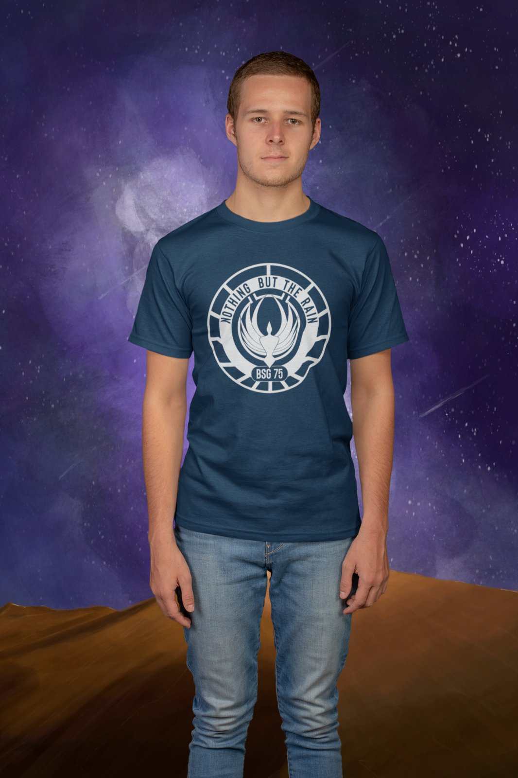 Nothing But The Rain BSG 75 T-Shirt Galactica Battlestar TV Sci Fi Gift T-Shirt