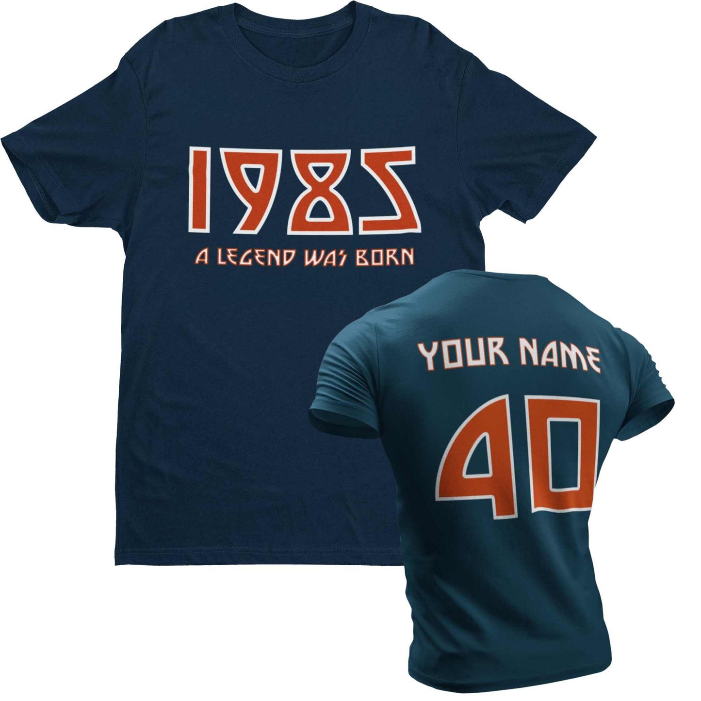 Galaxy Tees Men's 40th T Shirt 1985 A Legend Was Born With Name on BacGalaxy Tees