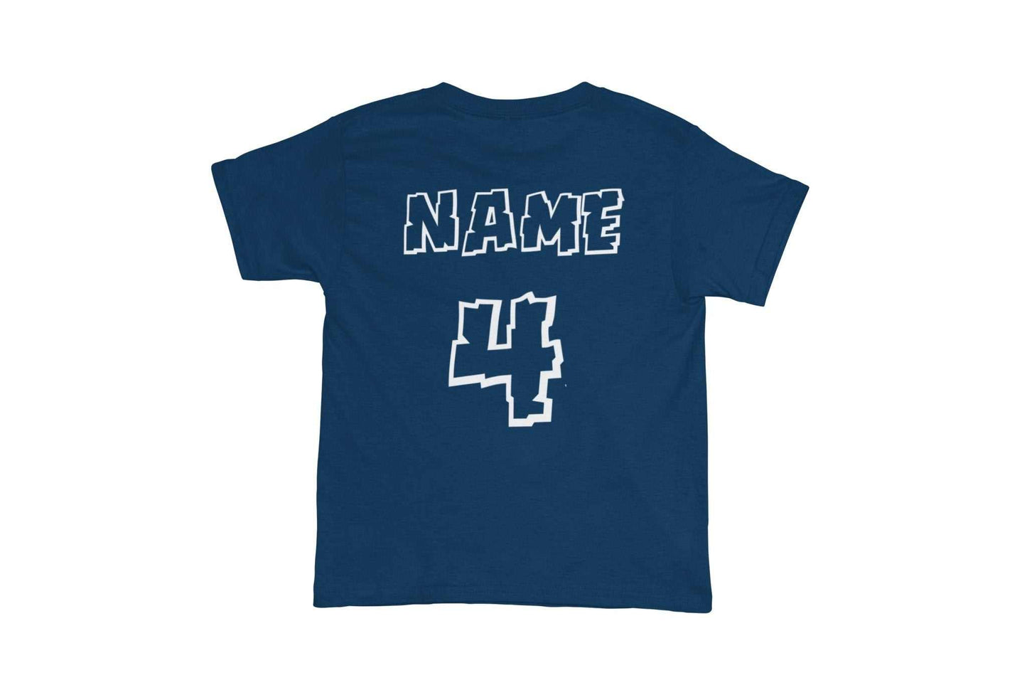 Personalised Boys 4th Birthday Dinosaur T-Shirt Name & Age On Back T-Shirt Gift