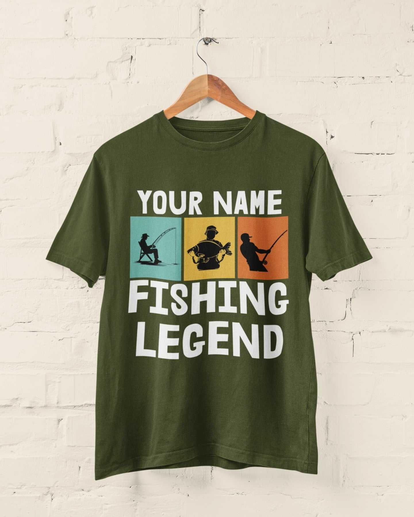 Personalised Fishing Legend T-Shirt - Custom Angler Gift for Dads & Fishing Fans T-Shirt