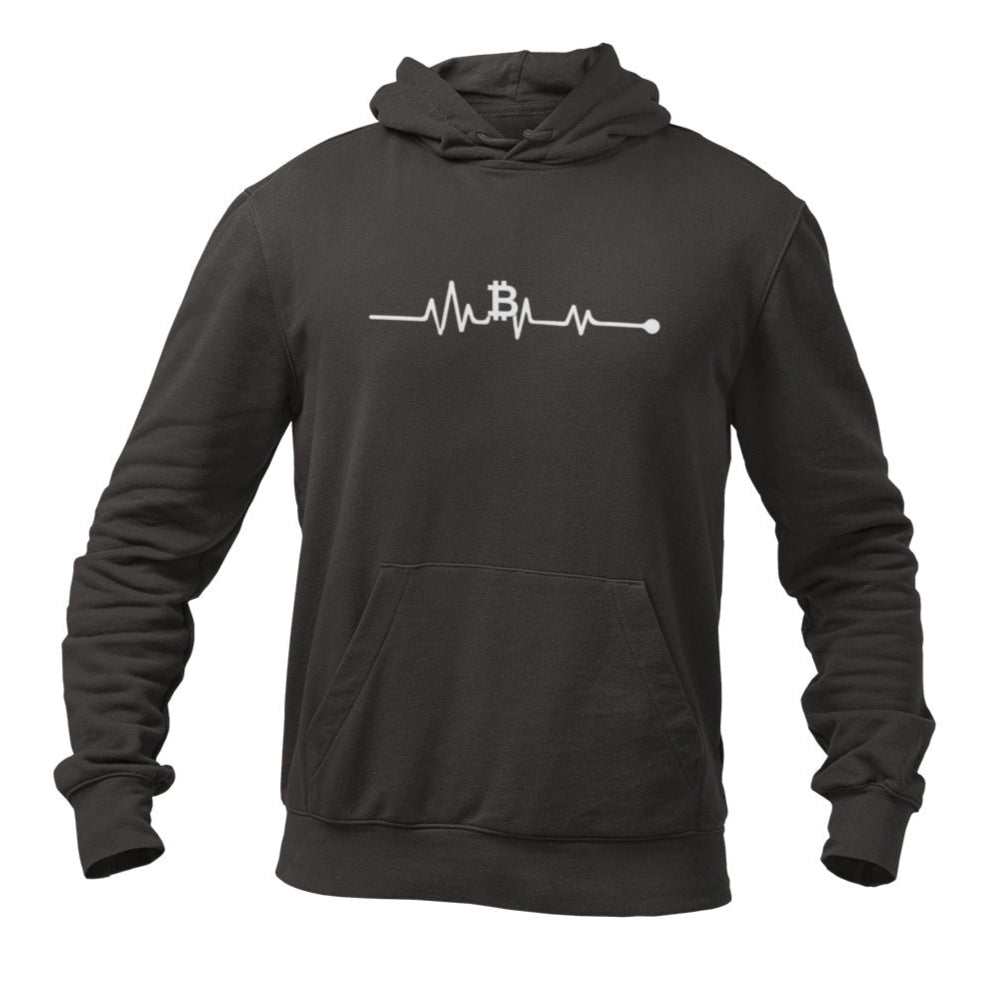 Bitcoin ECG Heartbeat Hoodie - Crypto Traders & Blockchain EnthusiastsGalaxy Tees