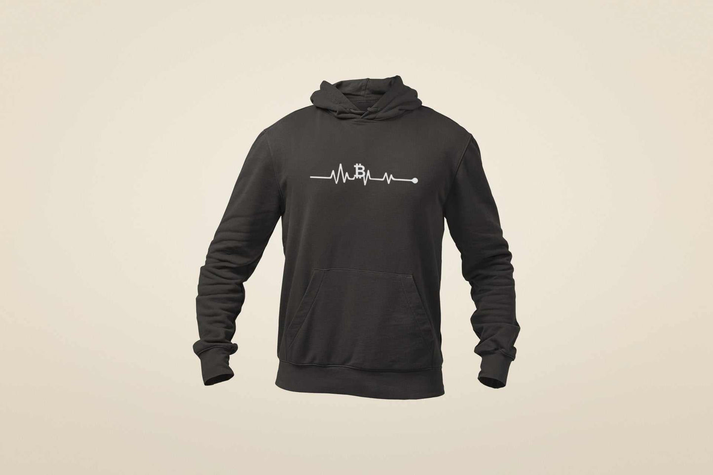 Bitcoin ECG Heartbeat Hoodie - Crypto Traders & Blockchain EnthusiastsGalaxy Tees