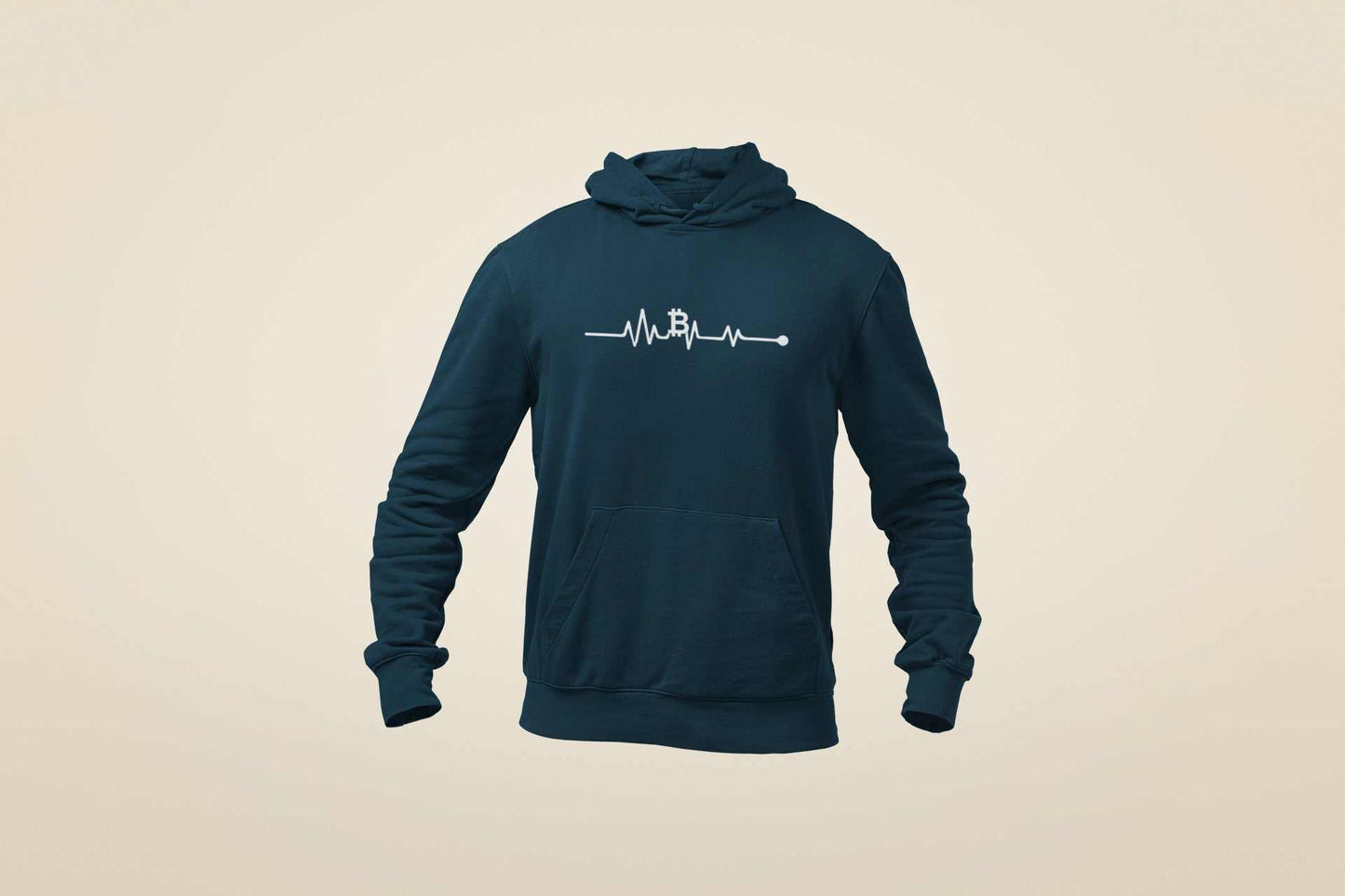 Bitcoin ECG Heartbeat Hoodie - Crypto Traders & Blockchain EnthusiastsGalaxy Tees