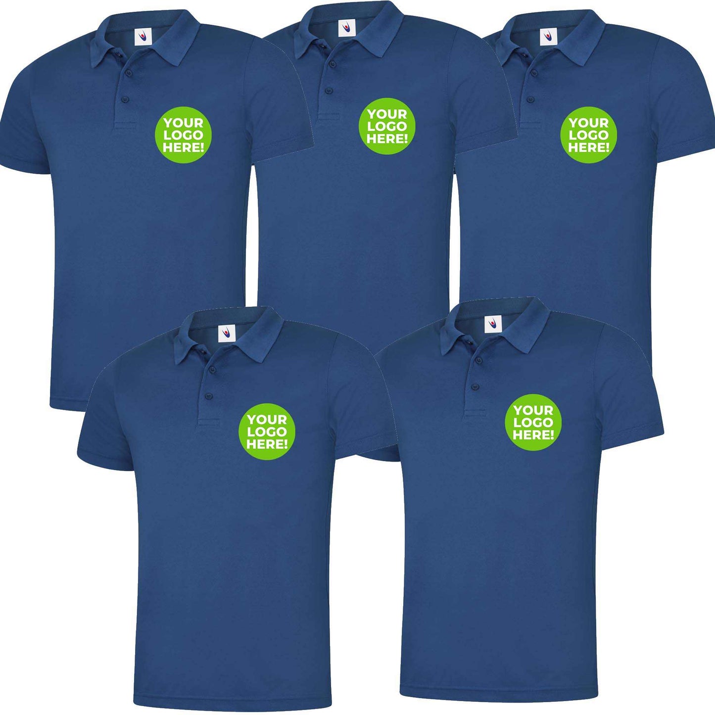 Personalised Printed Workwear Bundle - 5x Ultra Cool Poloshirts With YGalaxy Tees