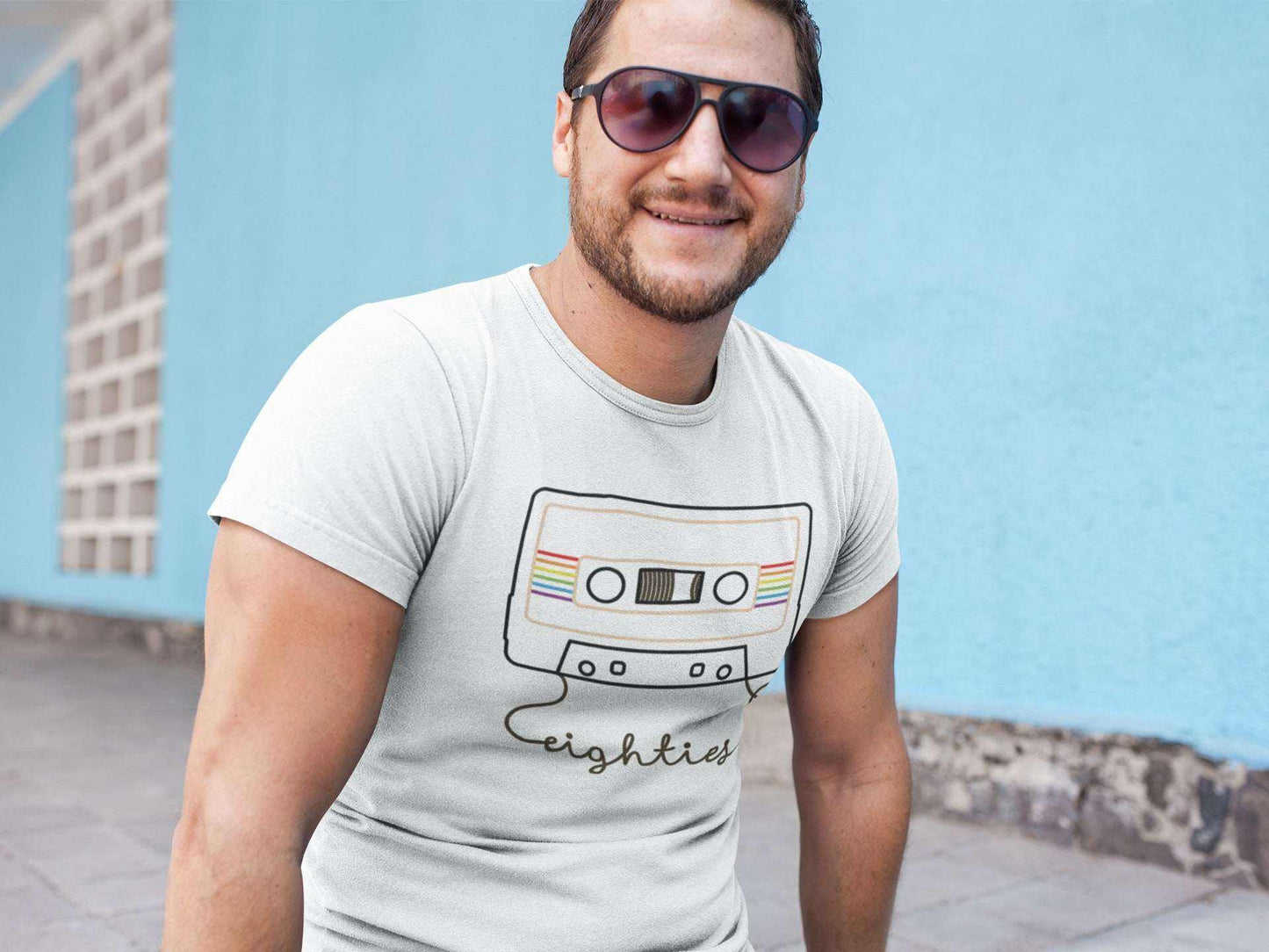 Retro Eighties Cassette Tape Graphic T-Shirt - Nostalgic 80s Style Tee