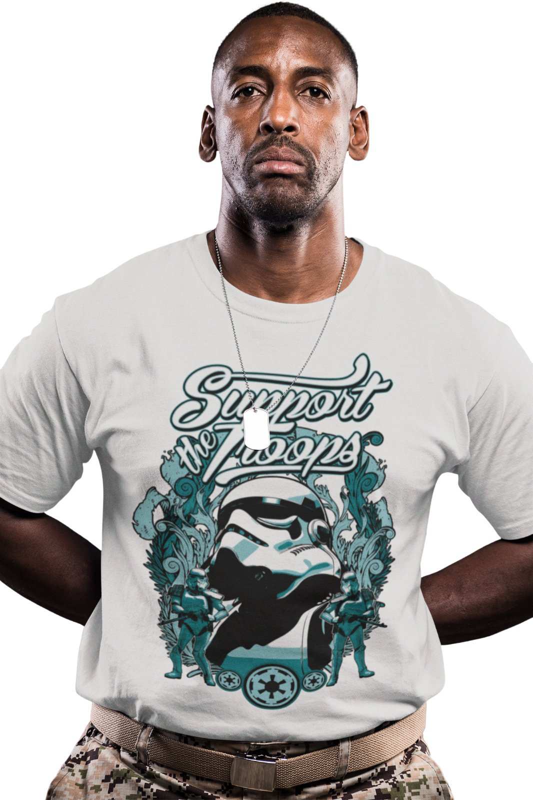 Support The Troops Funny Parody T-Shirt Wars Star Sci Fi Movie Retro Veteran T-Shirt