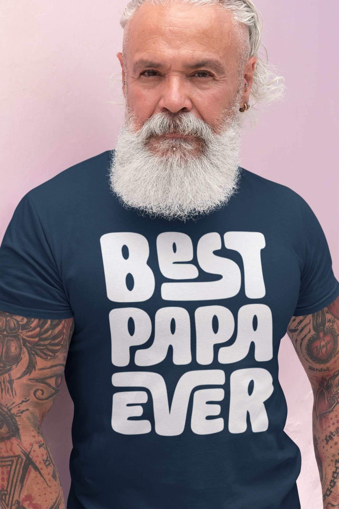 Best Papa Ever T-Shirt - Father's Day Gift Present - Cool Dad Graphic Galaxy Tees