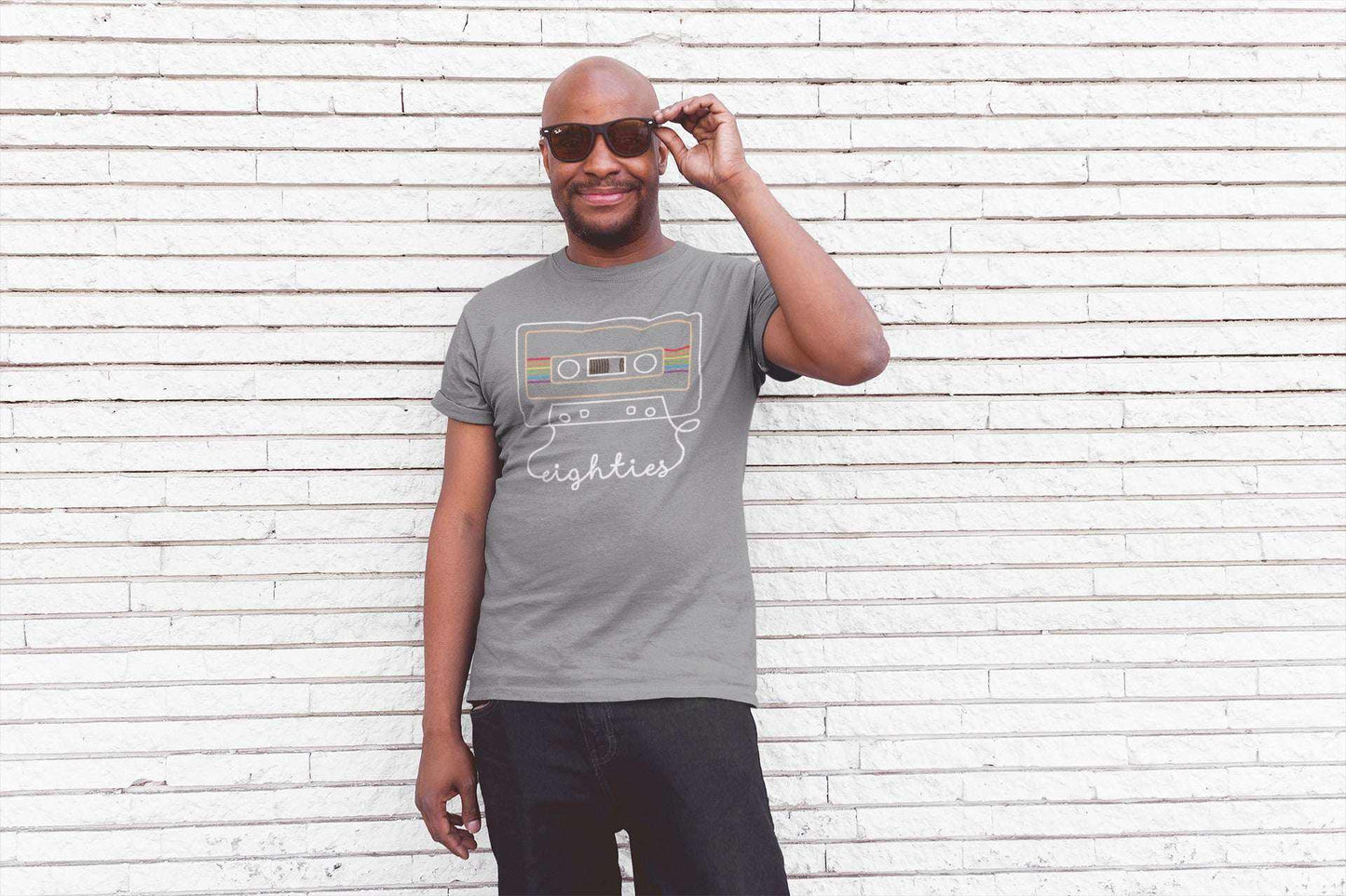 Retro Eighties Cassette Tape Graphic T-Shirt - Nostalgic 80s Style Tee